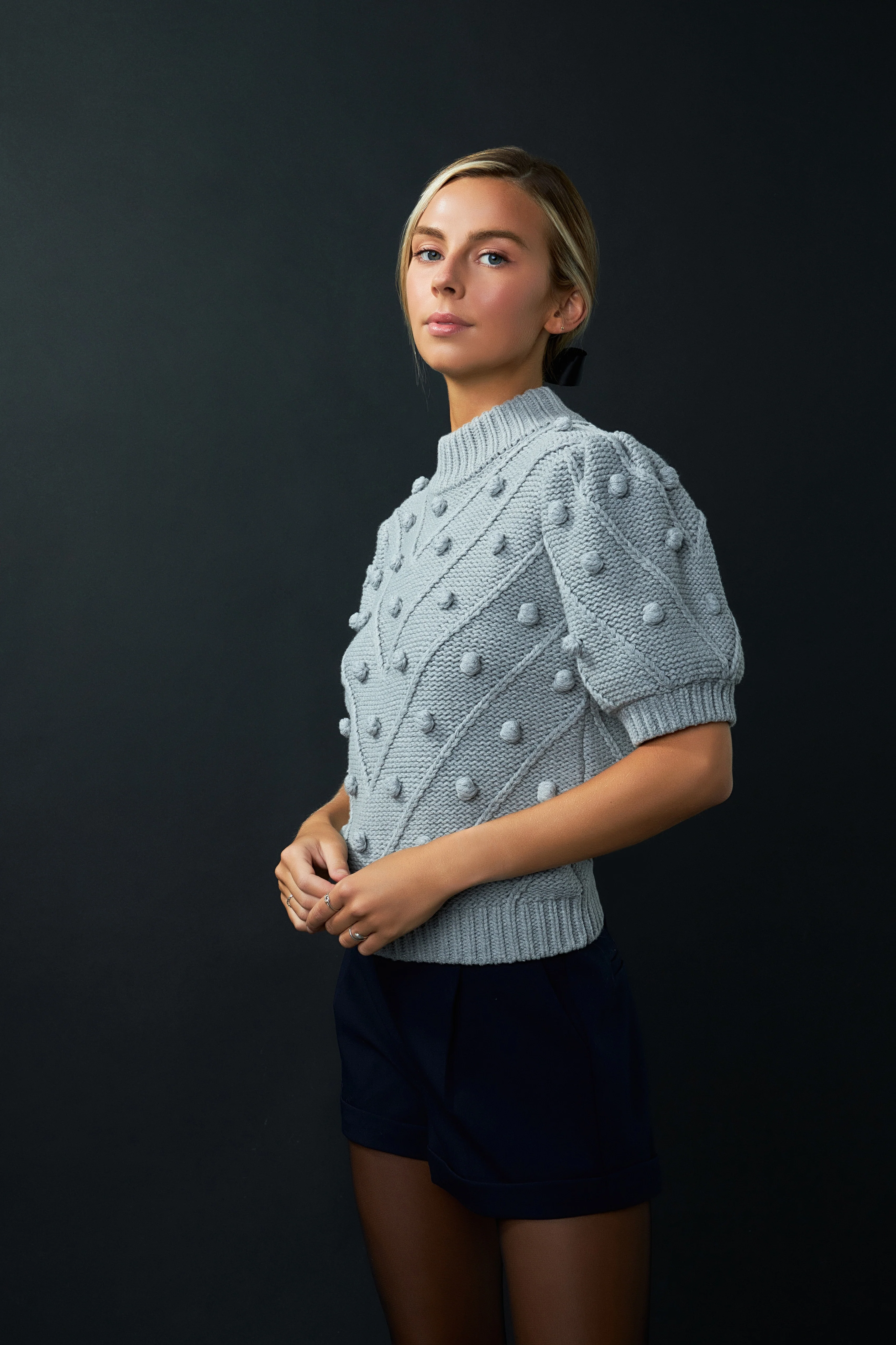 Pom Pom Puff Sleeve Sweater - Image 30
