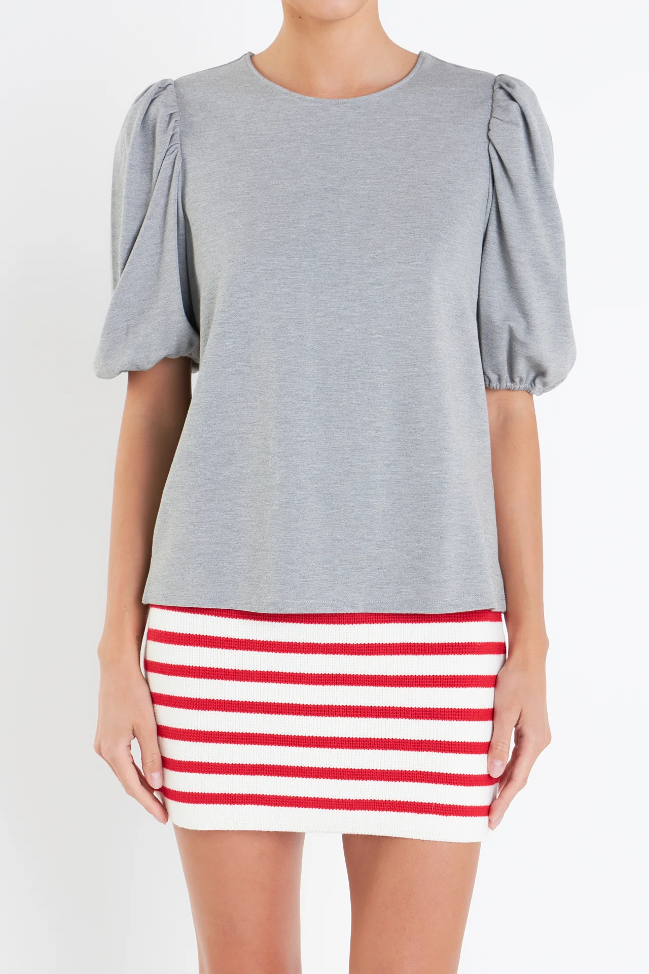 Puff Sleeve Ponte Top - Image 2