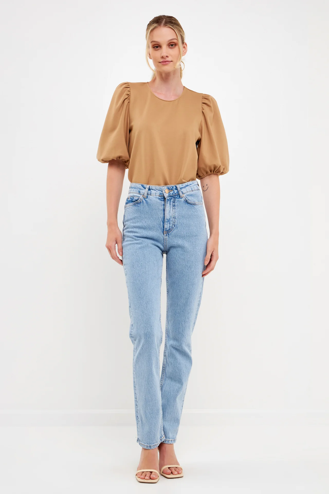 Puff Sleeve Ponte Top - Image 6