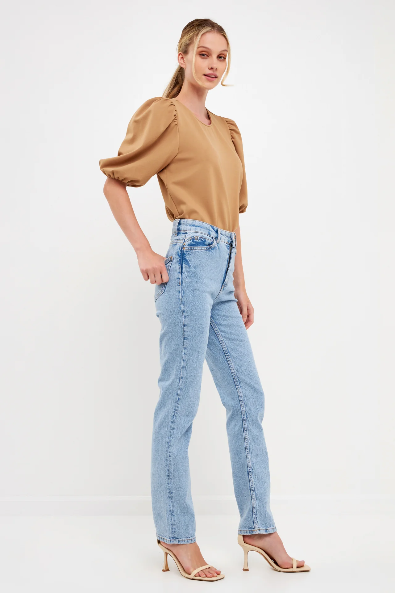 Puff Sleeve Ponte Top - Image 8