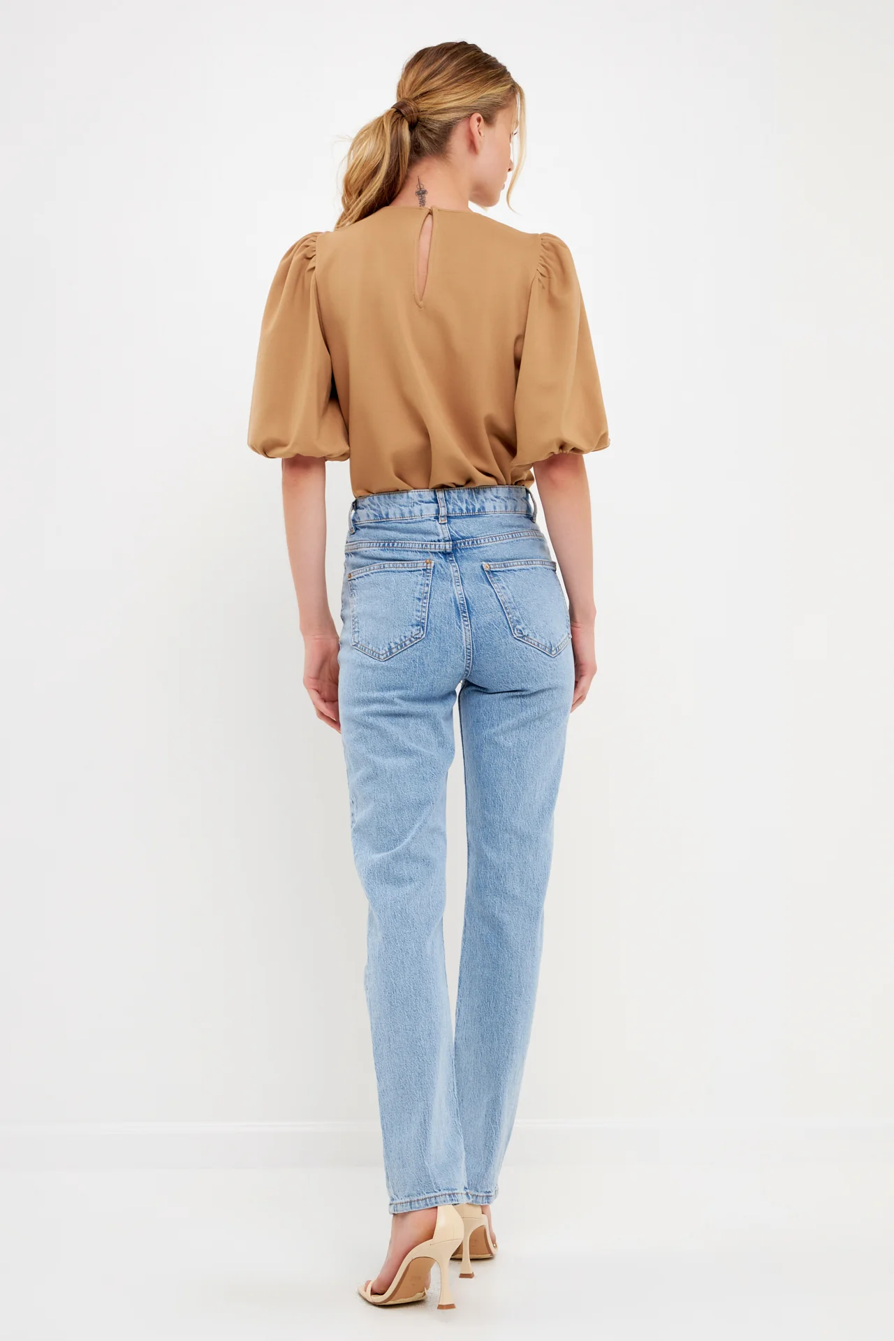 Puff Sleeve Ponte Top - Image 9