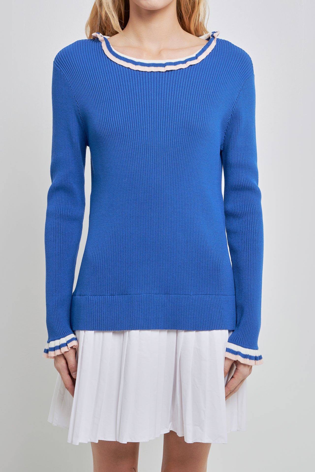 Poplin Combo Knit Dress - Image 2