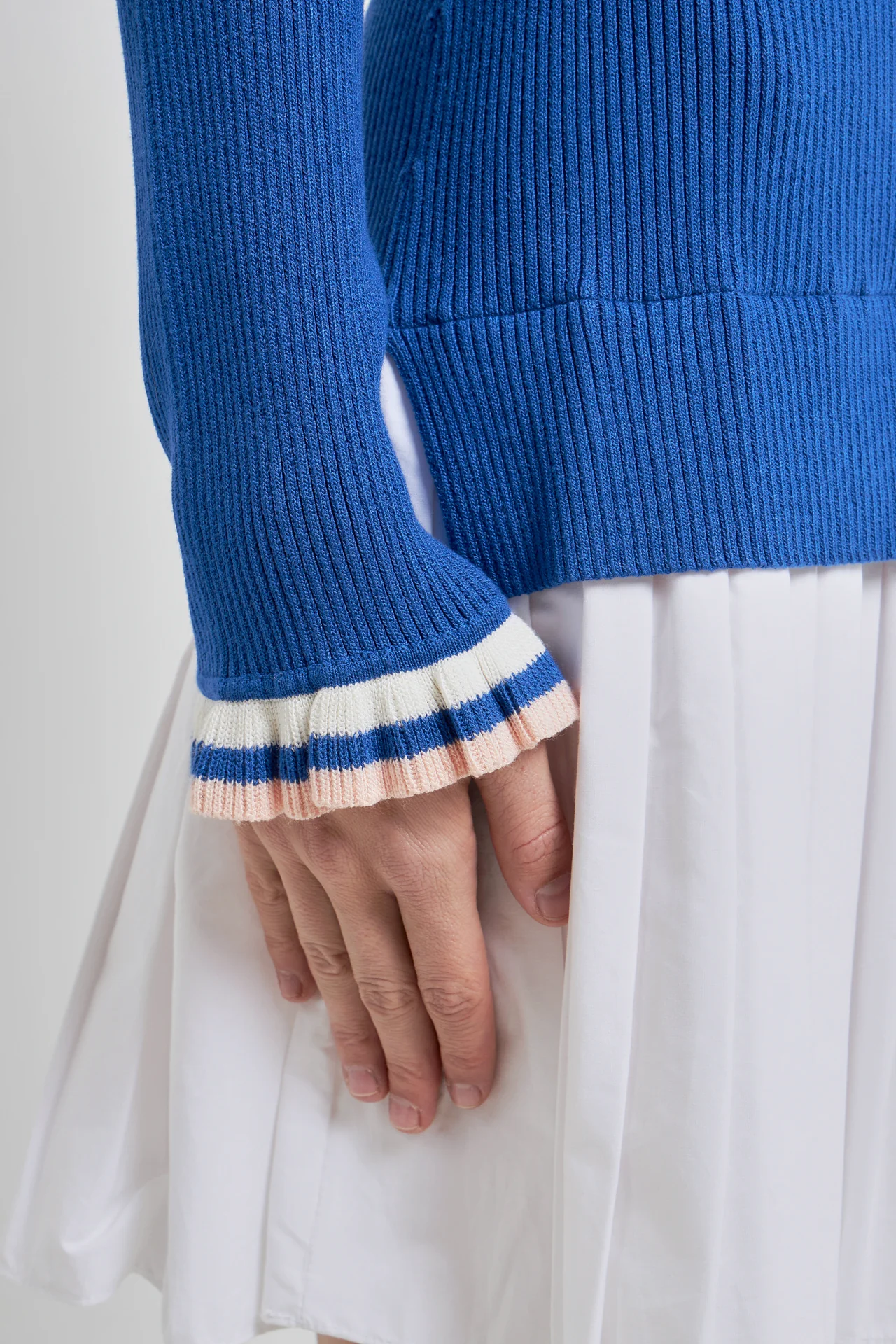 Poplin Combo Knit Dress - Image 6