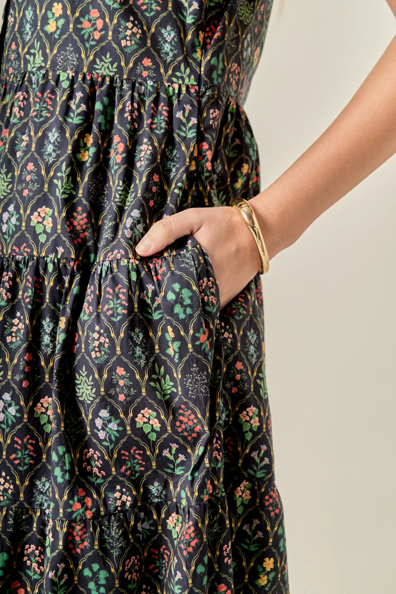 Print Button Up Maxi Dress - Image 3