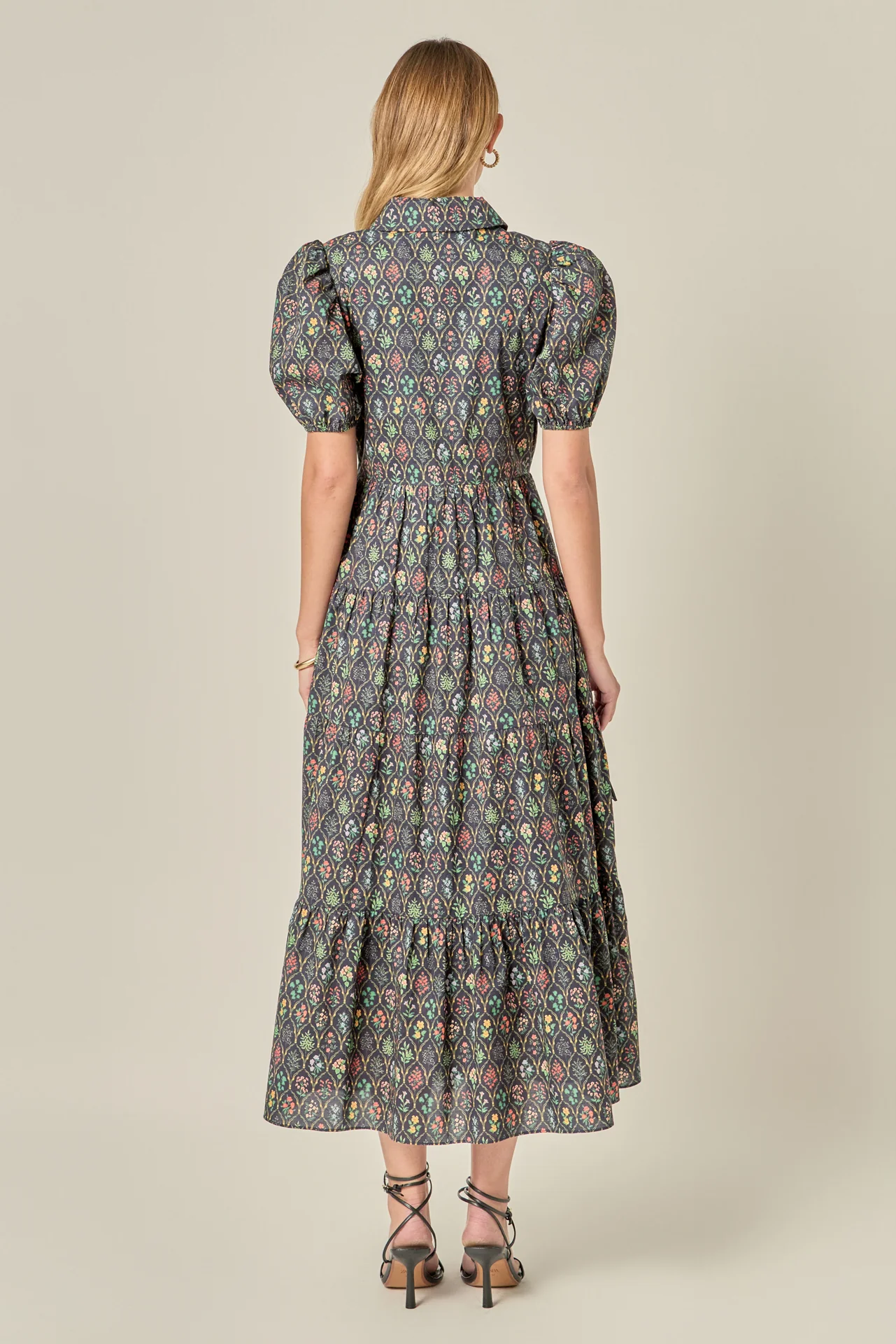 Print Button Up Maxi Dress - Image 5