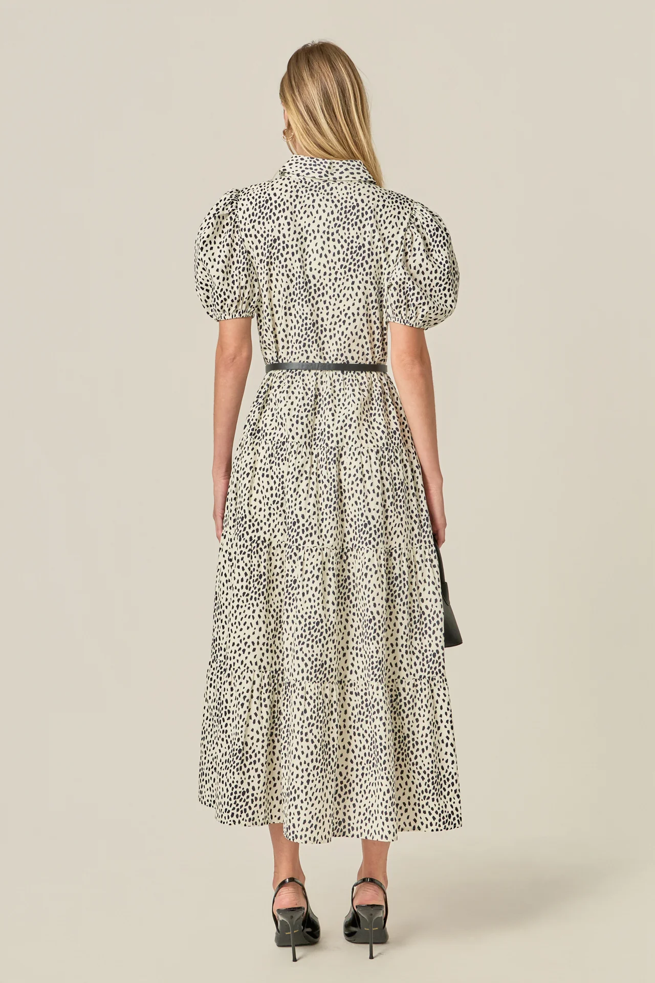 Print Button Up Midi Dress - Image 5