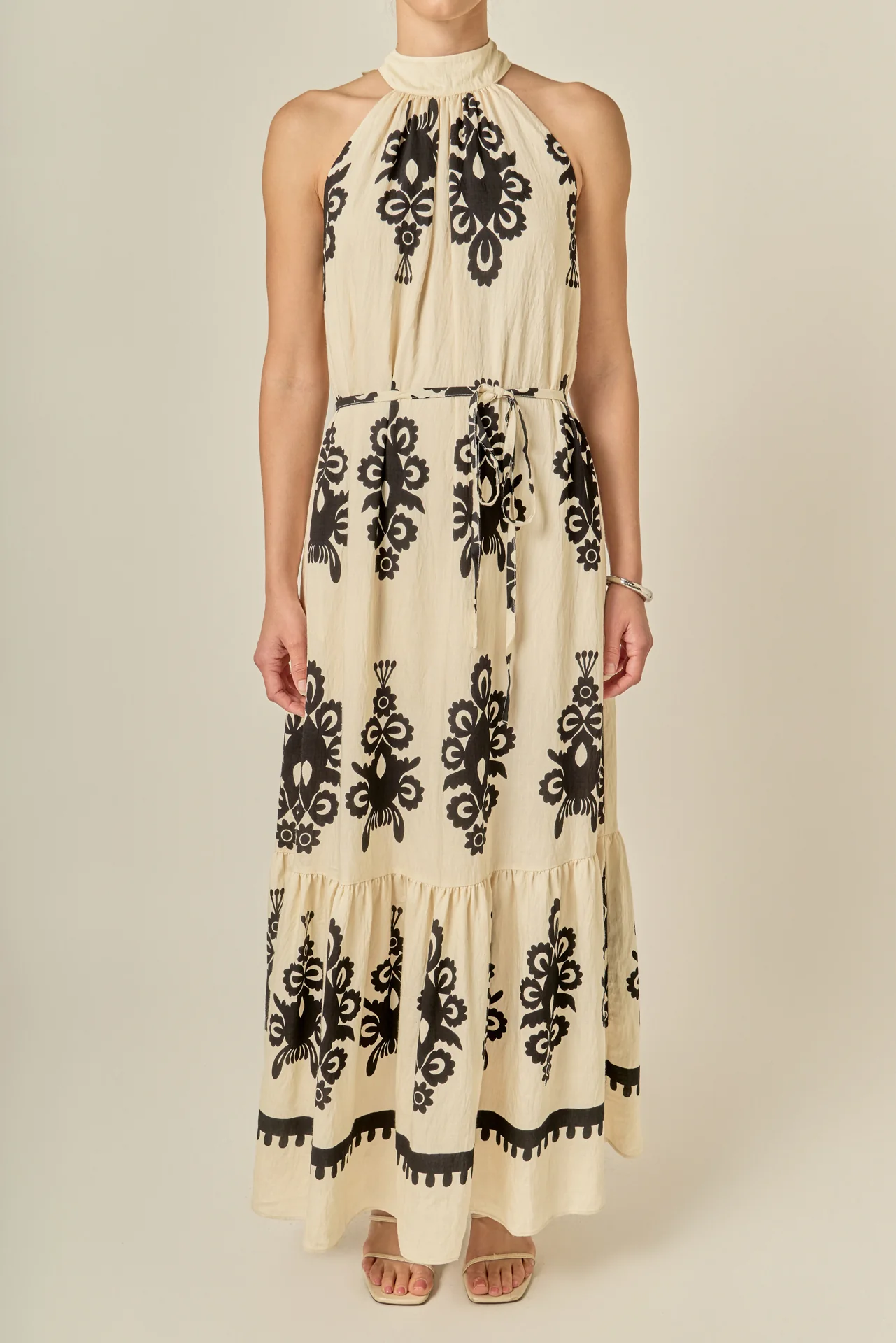 Printed Halter Midi Dress - Image 2