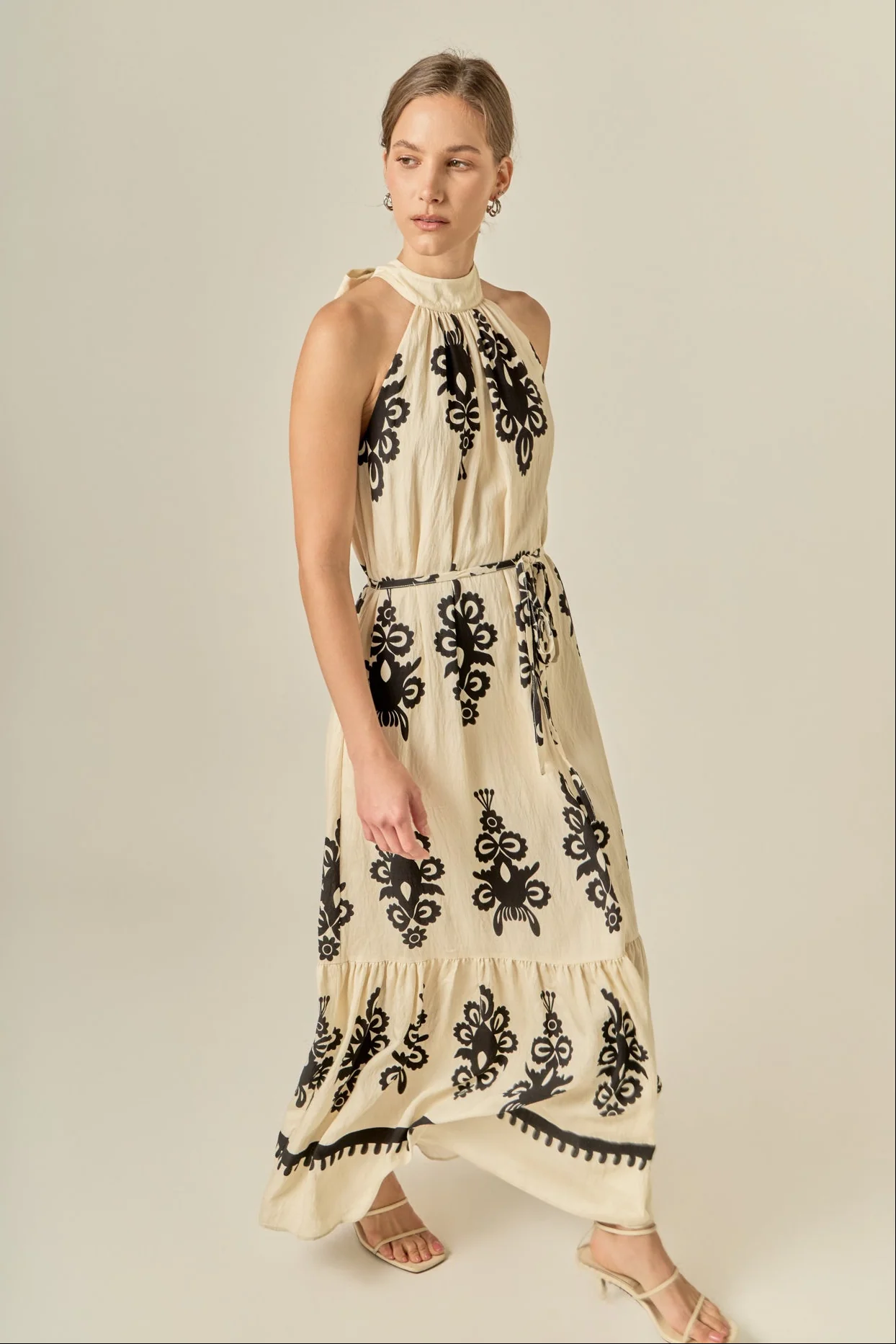 Printed Halter Midi Dress - Image 6
