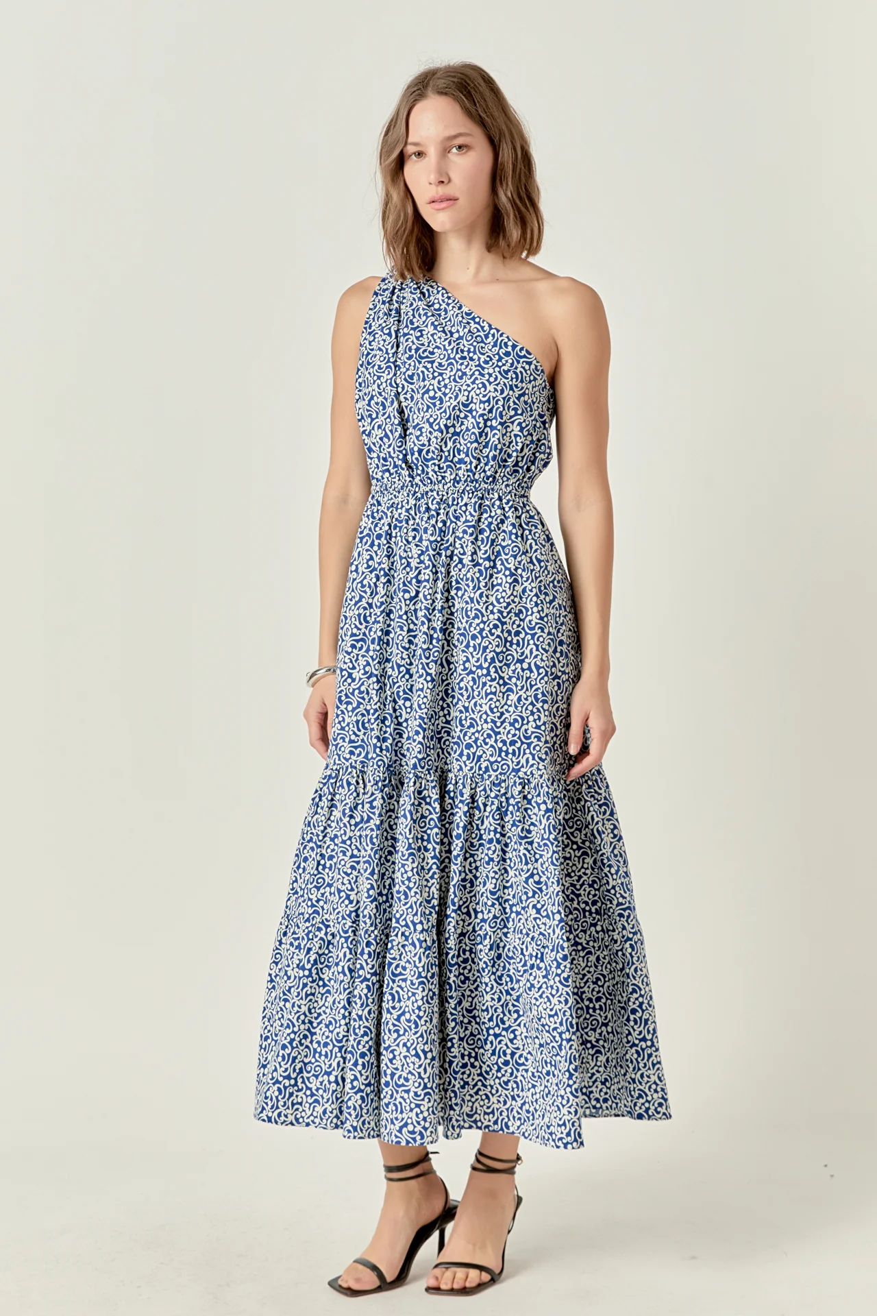 Print One Shoulder Maxi Dress - Image 3