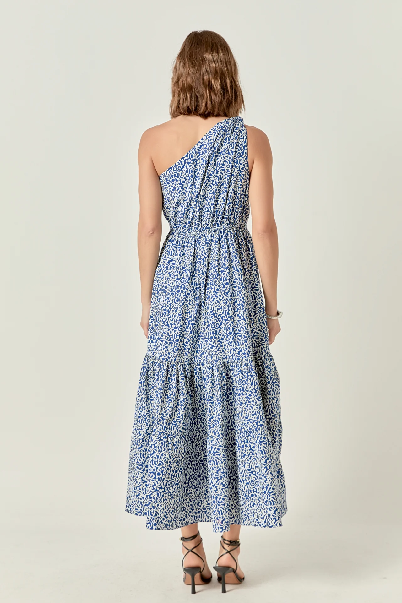 Print One Shoulder Maxi Dress - Image 4