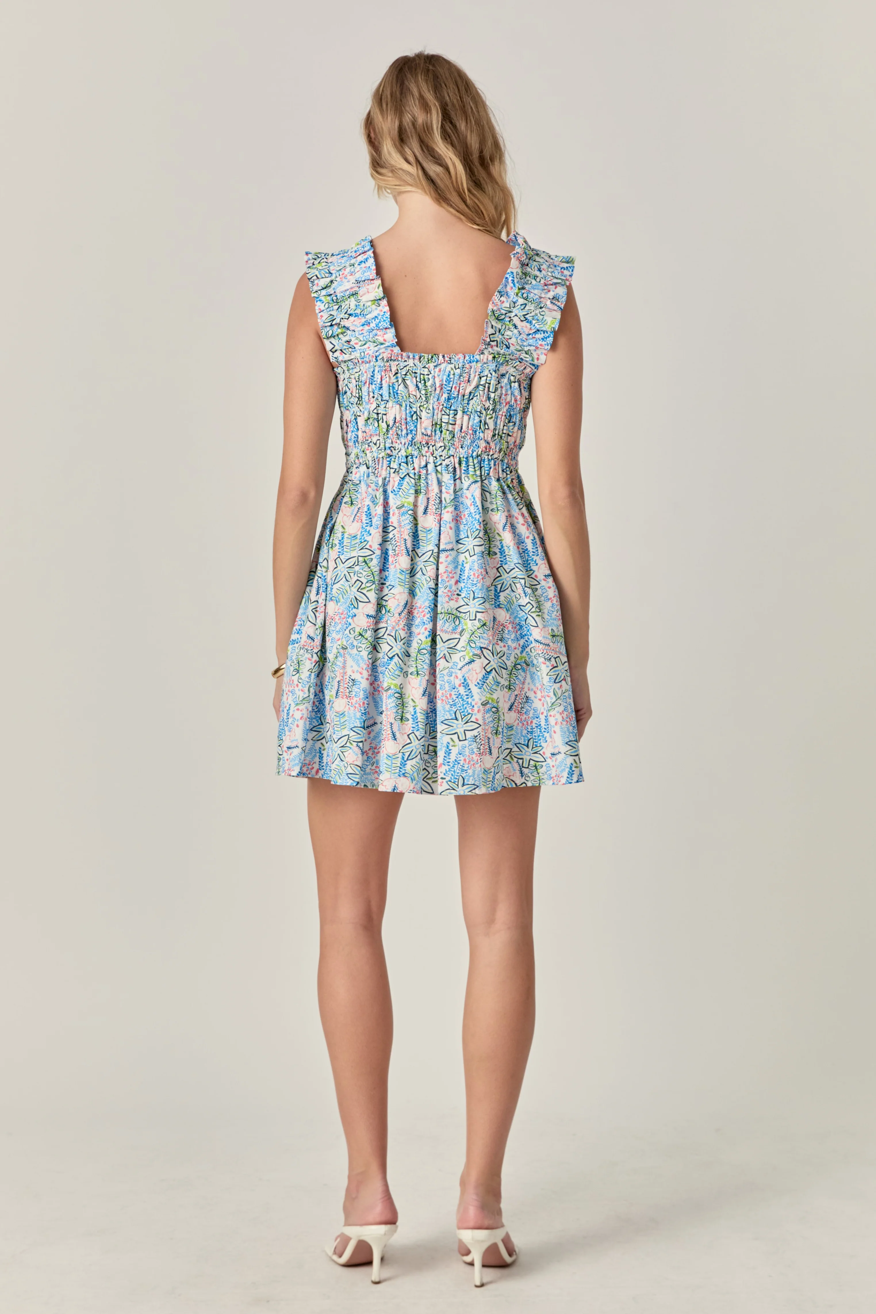Print Ruffle Midi Dress - Image 4