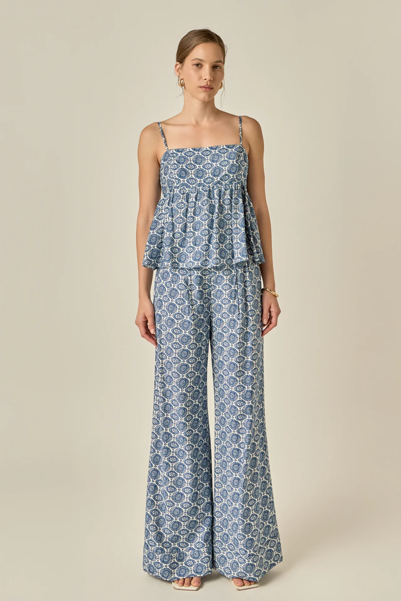 Printed High-Waisted Pants - Image 3