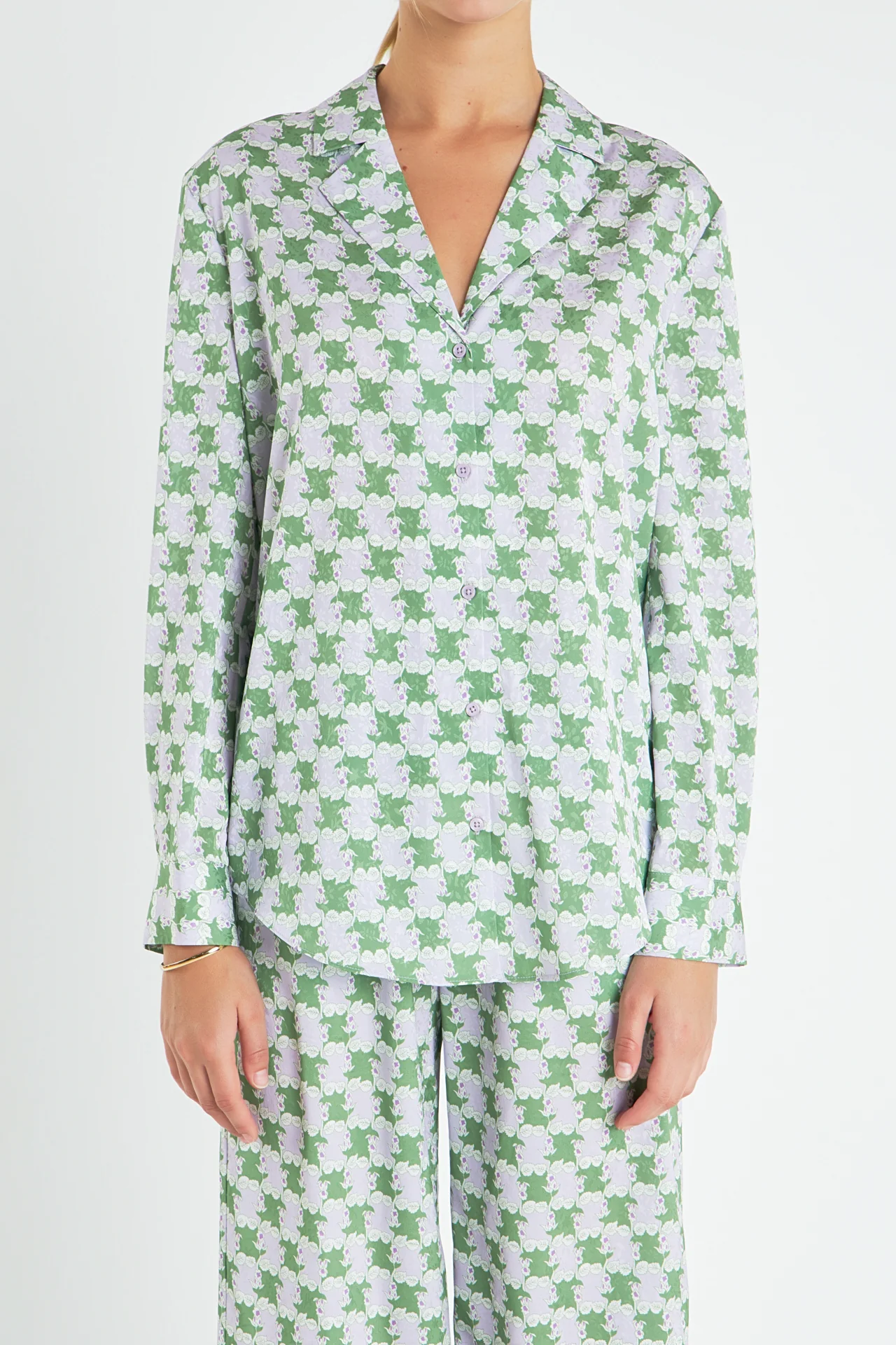 Printed Satin Shirt - Image 2