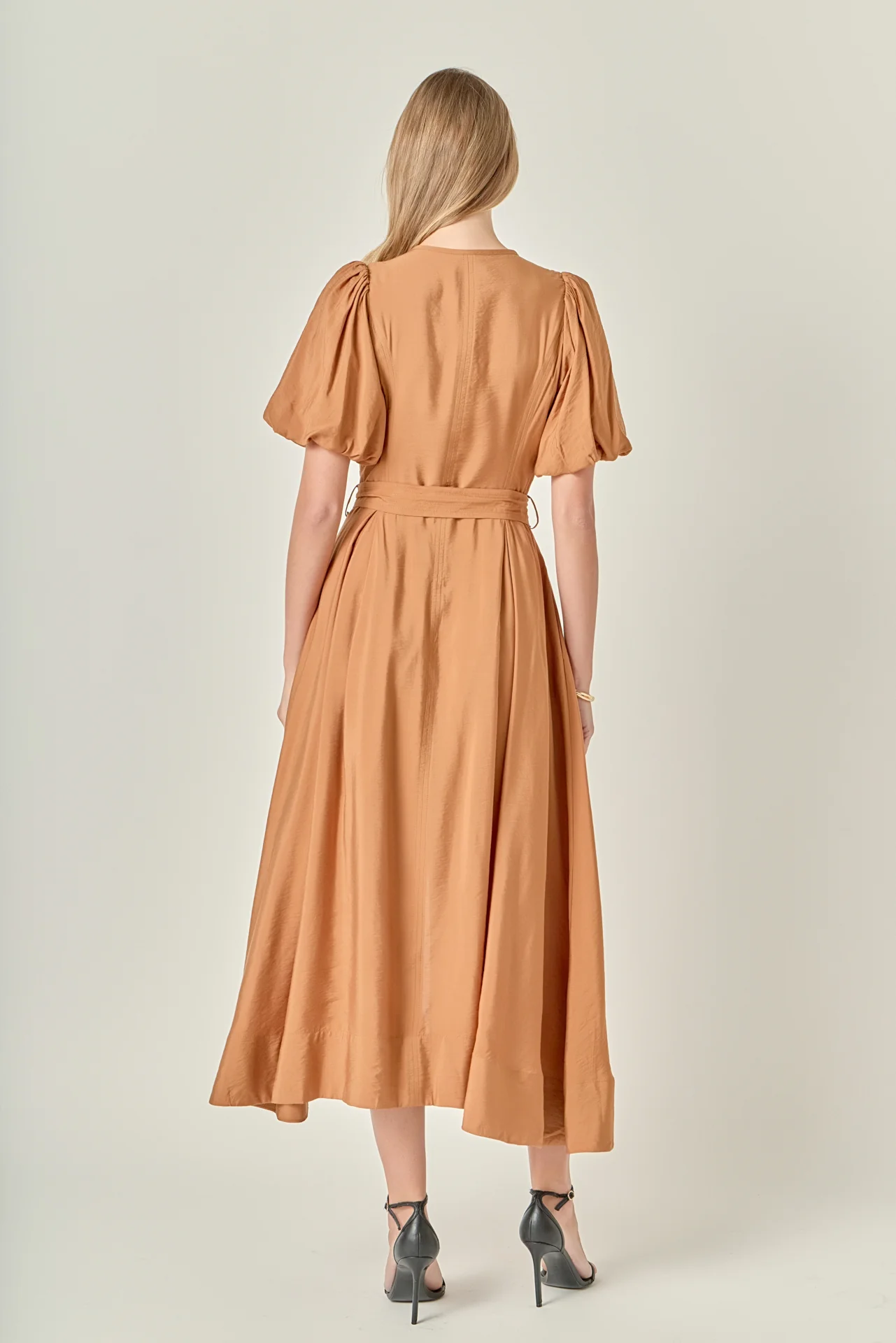 Puff Sleeve Midi Dress - Image 4