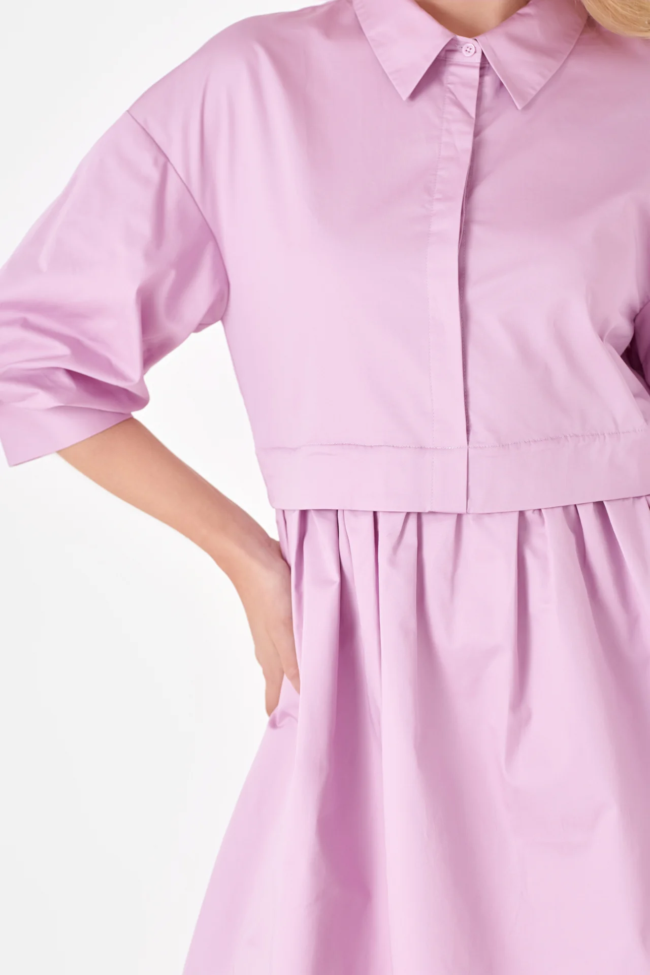 Puff Sleeve Shirt Dress - Image 8