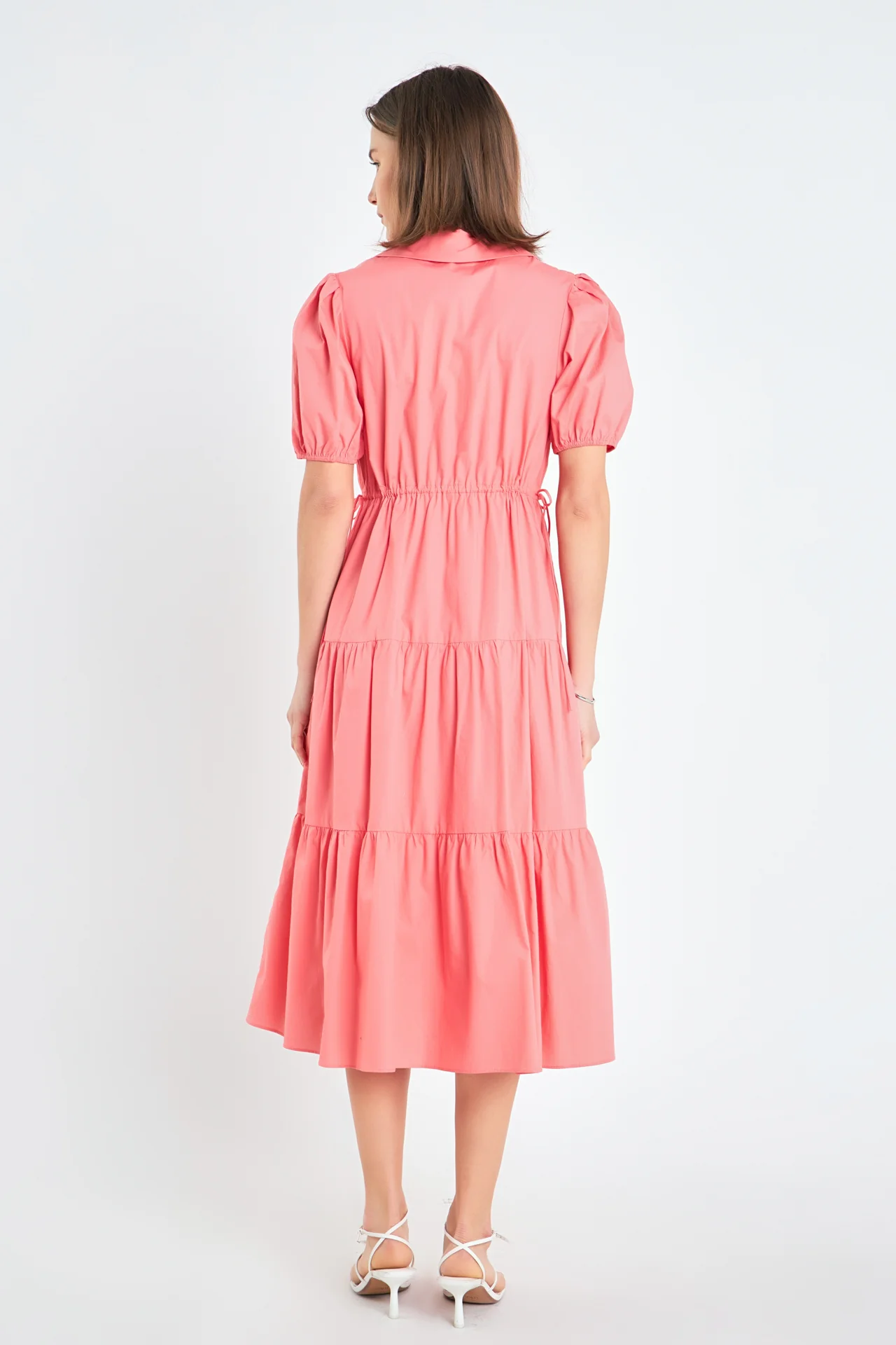 Puff Sleeve Tiered Midi Dress - Image 11