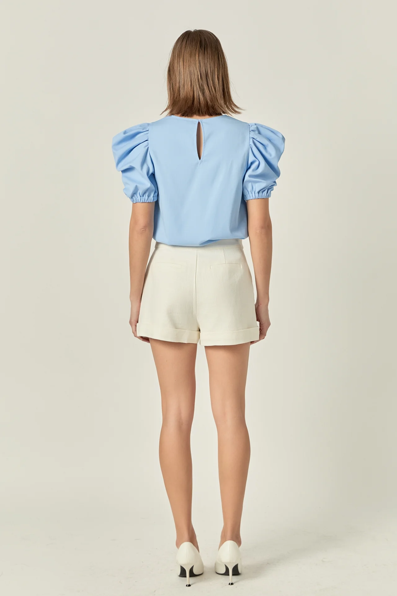 Ruched Puff Sleeve Top - Image 10