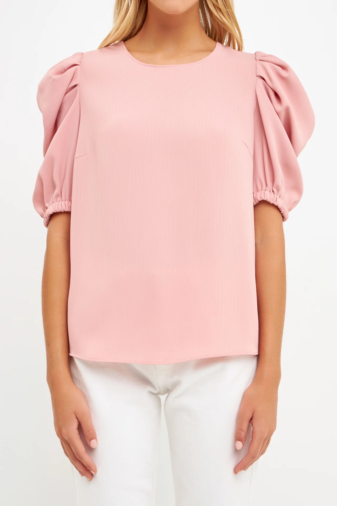 Ruched Puff Sleeve Top - Image 17