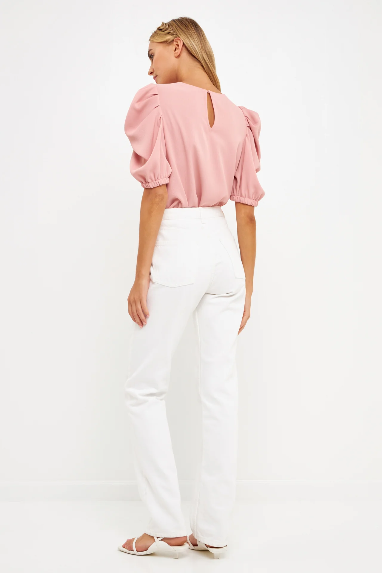Ruched Puff Sleeve Top - Image 18