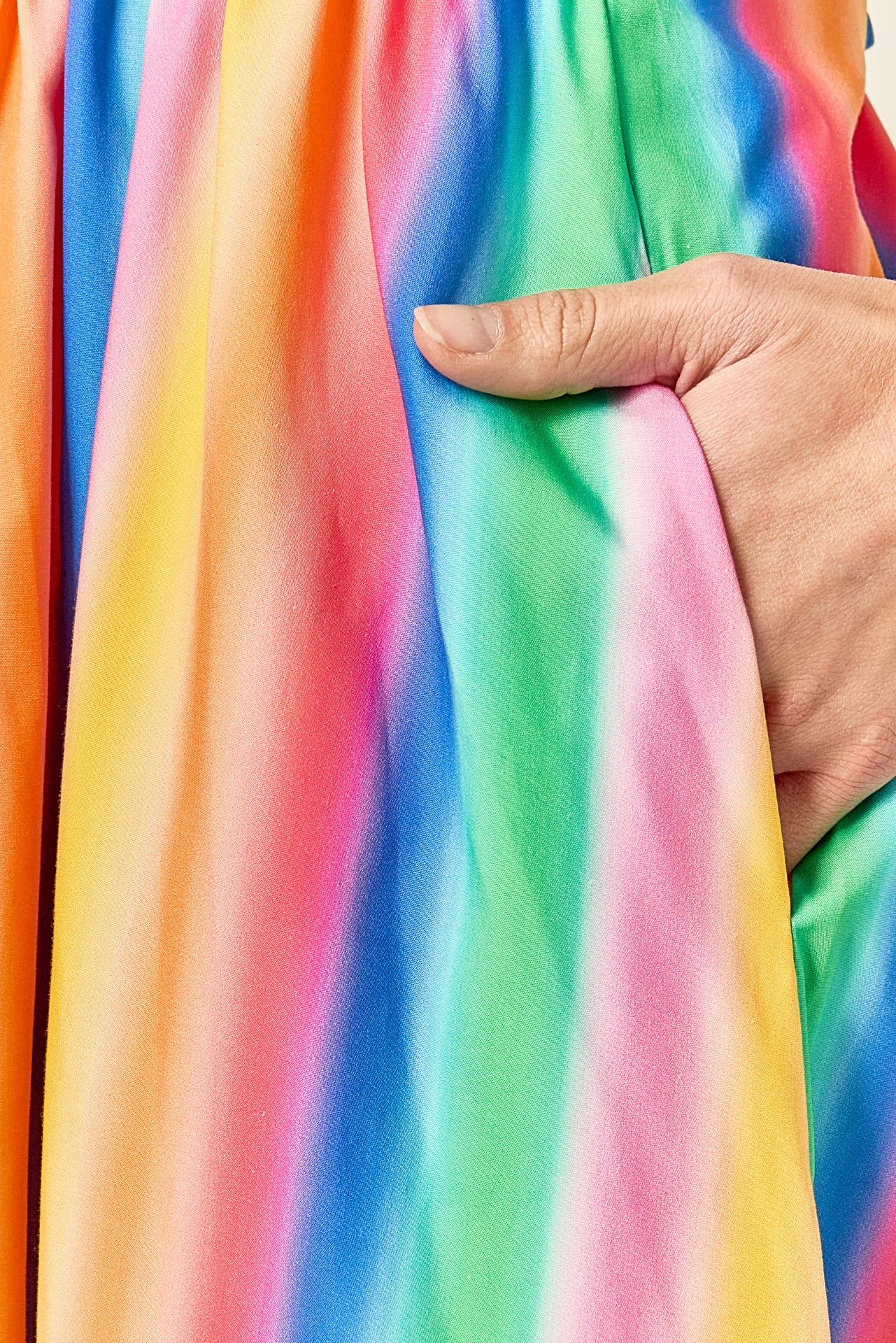 Rainbow Stripe Sleeveless Maxi Dress - Image 3