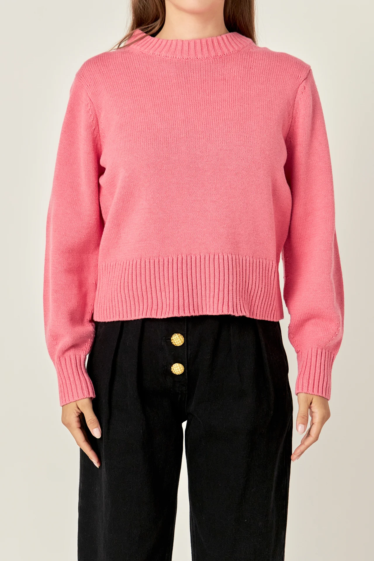 Relaxed Fit Pink Sweater - Image 2