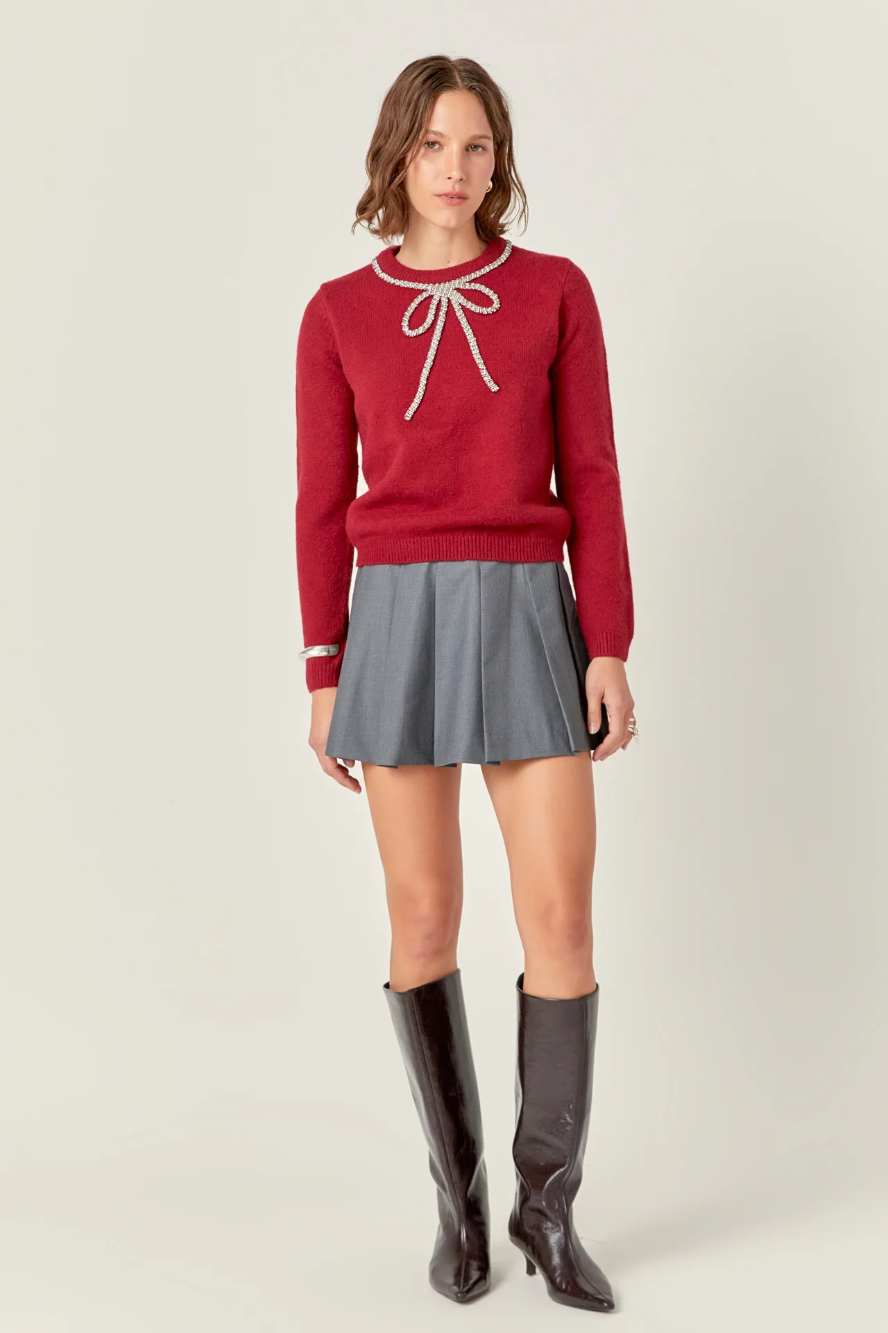 Rhinestone Bow Knit - Image 32