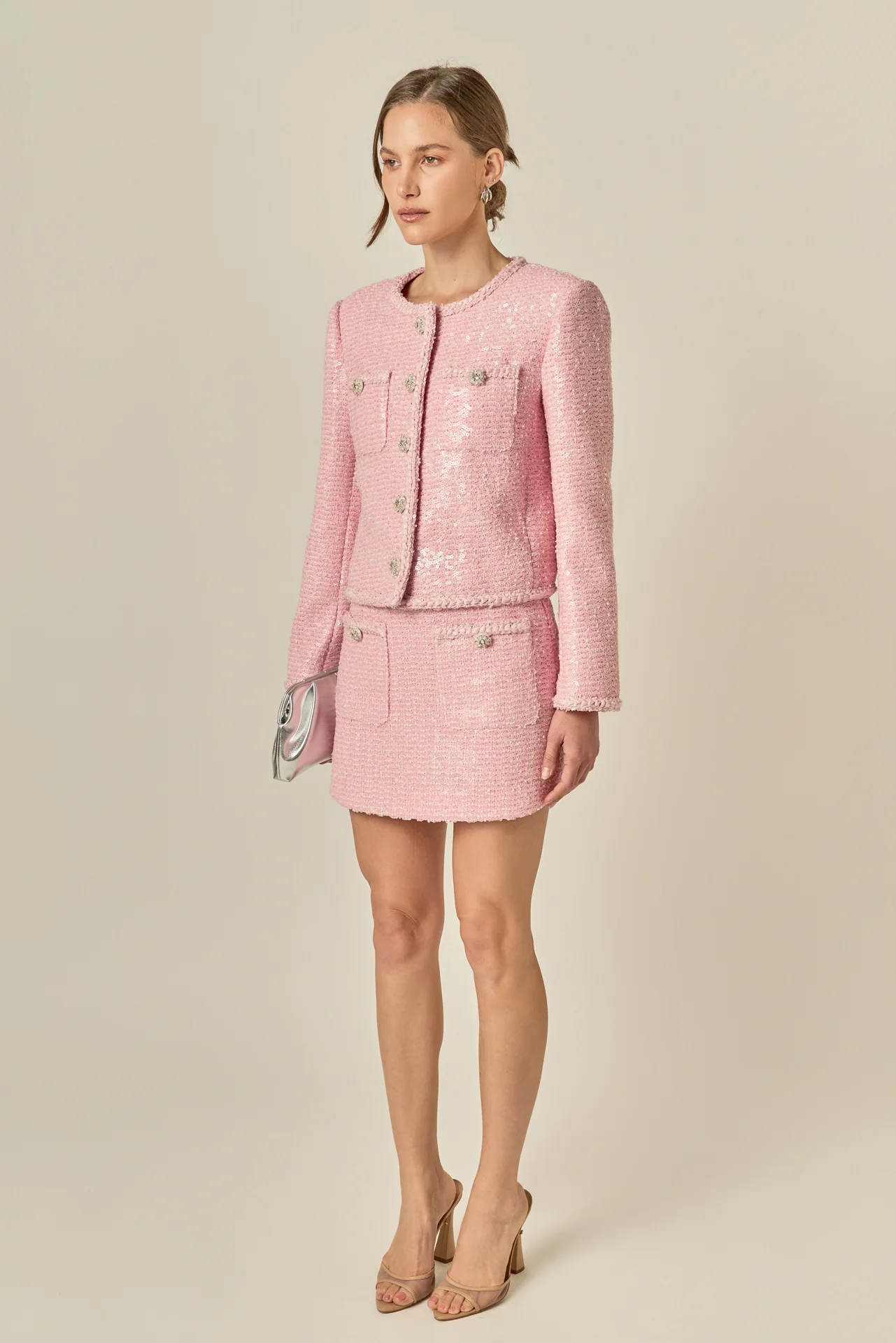 Robyn Rhinestone Tweed Jacket - Image 4