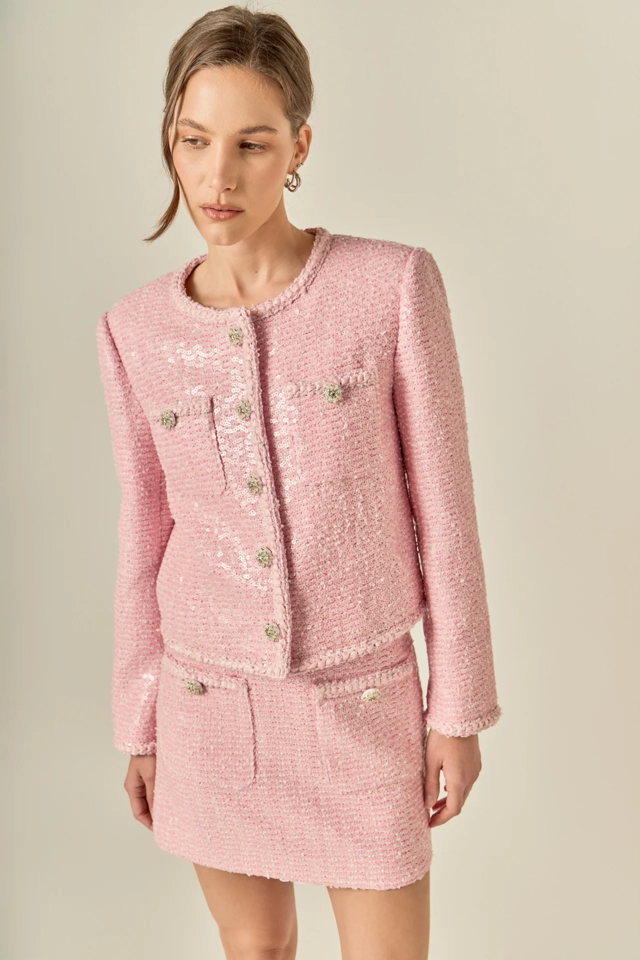 Robyn Rhinestone Tweed Jacket - Image 6