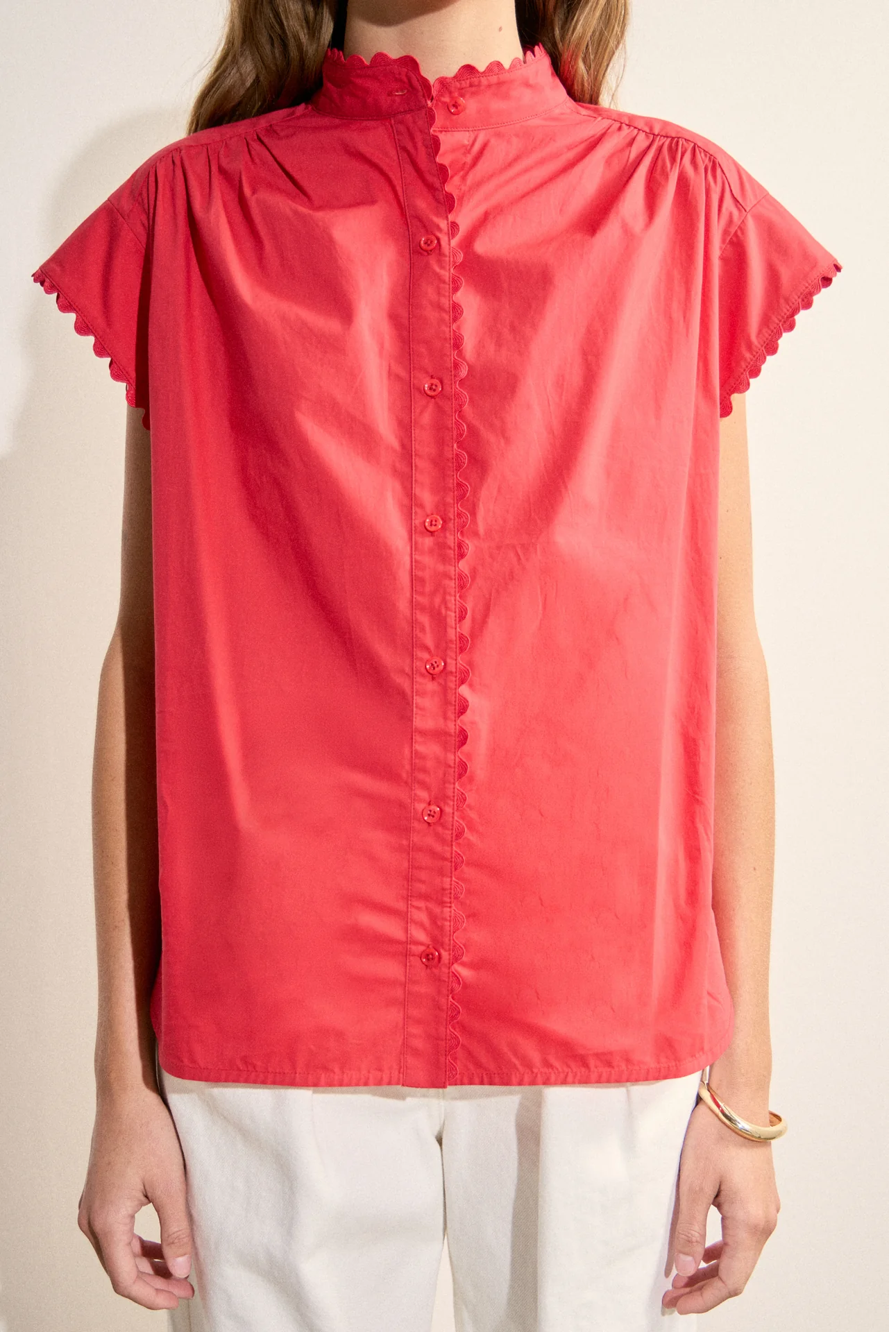 Scallop Trim Ric Rac Short Sleeve Shirt - Image 16