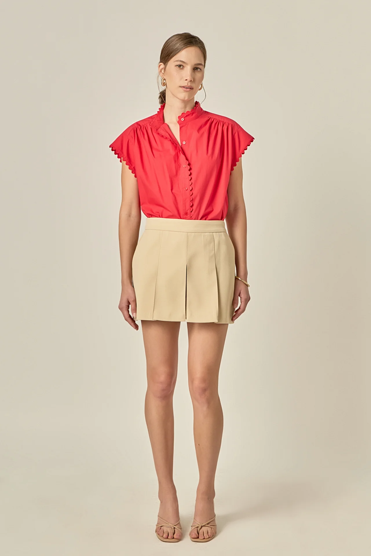 Scallop Trim Ric Rac Short Sleeve Shirt - Image 22