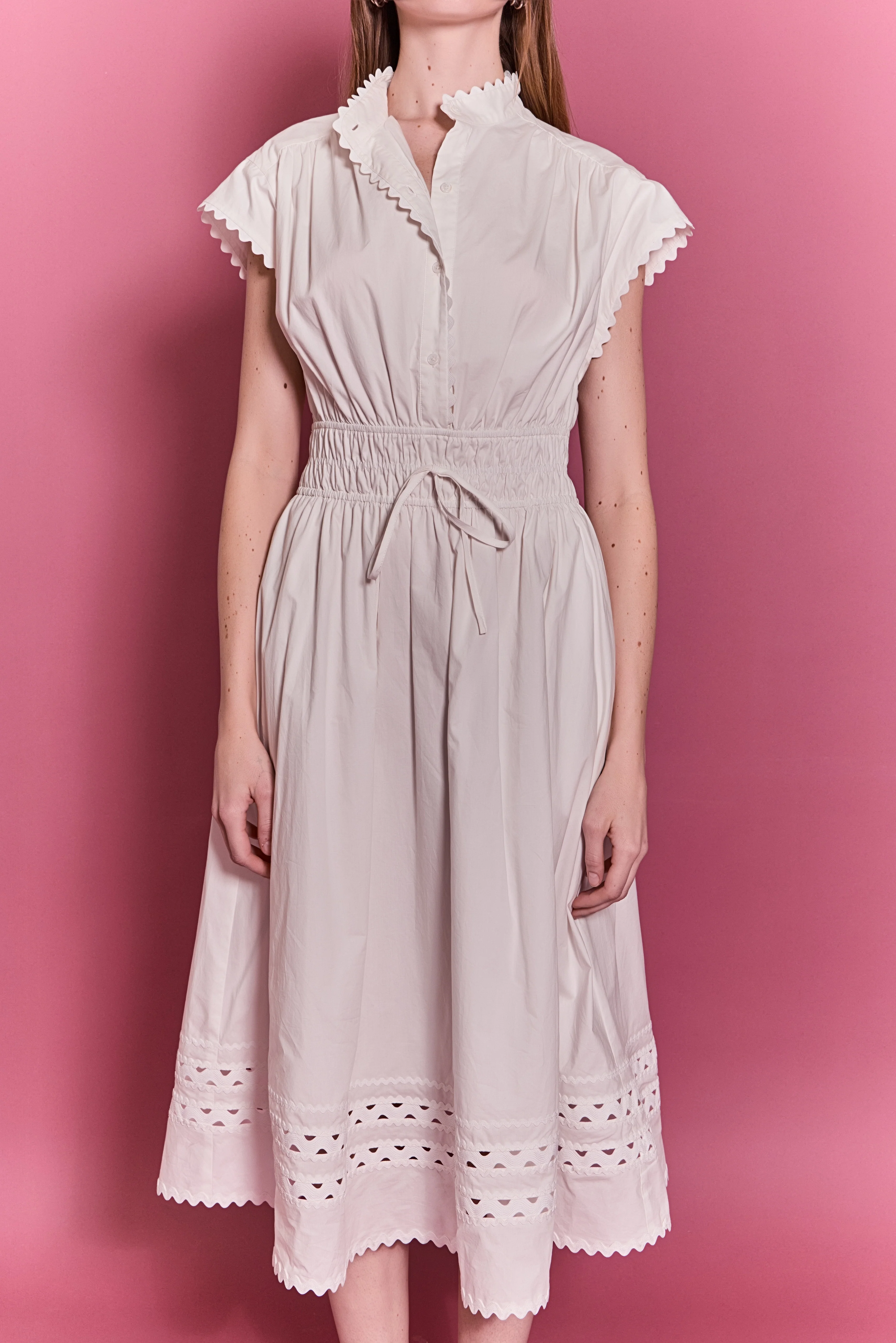 Scallop Ric Rac Midi Dress - Image 2