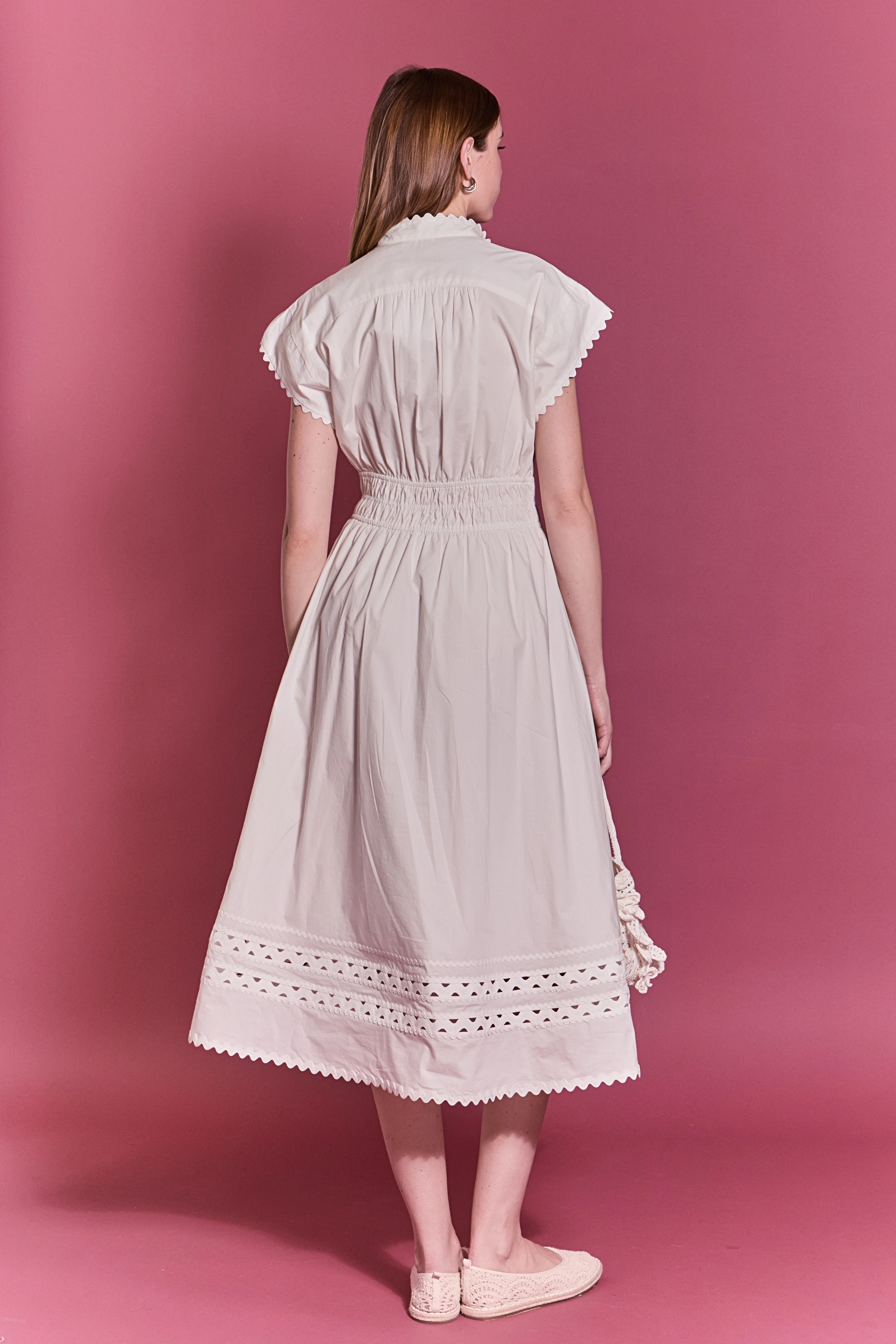 Scallop Ric Rac Midi Dress - Image 5