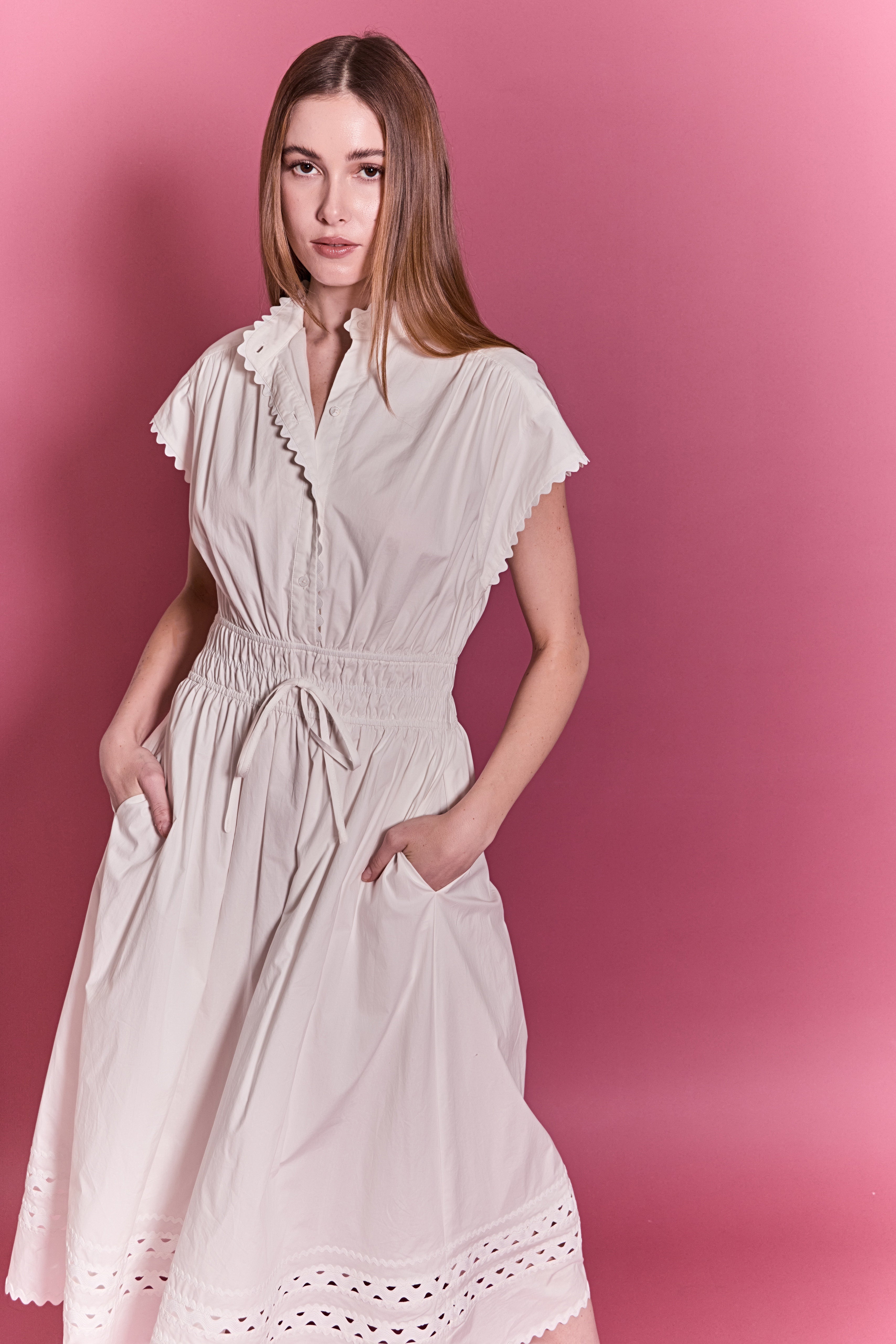 Scallop Ric Rac Midi Dress - Image 6