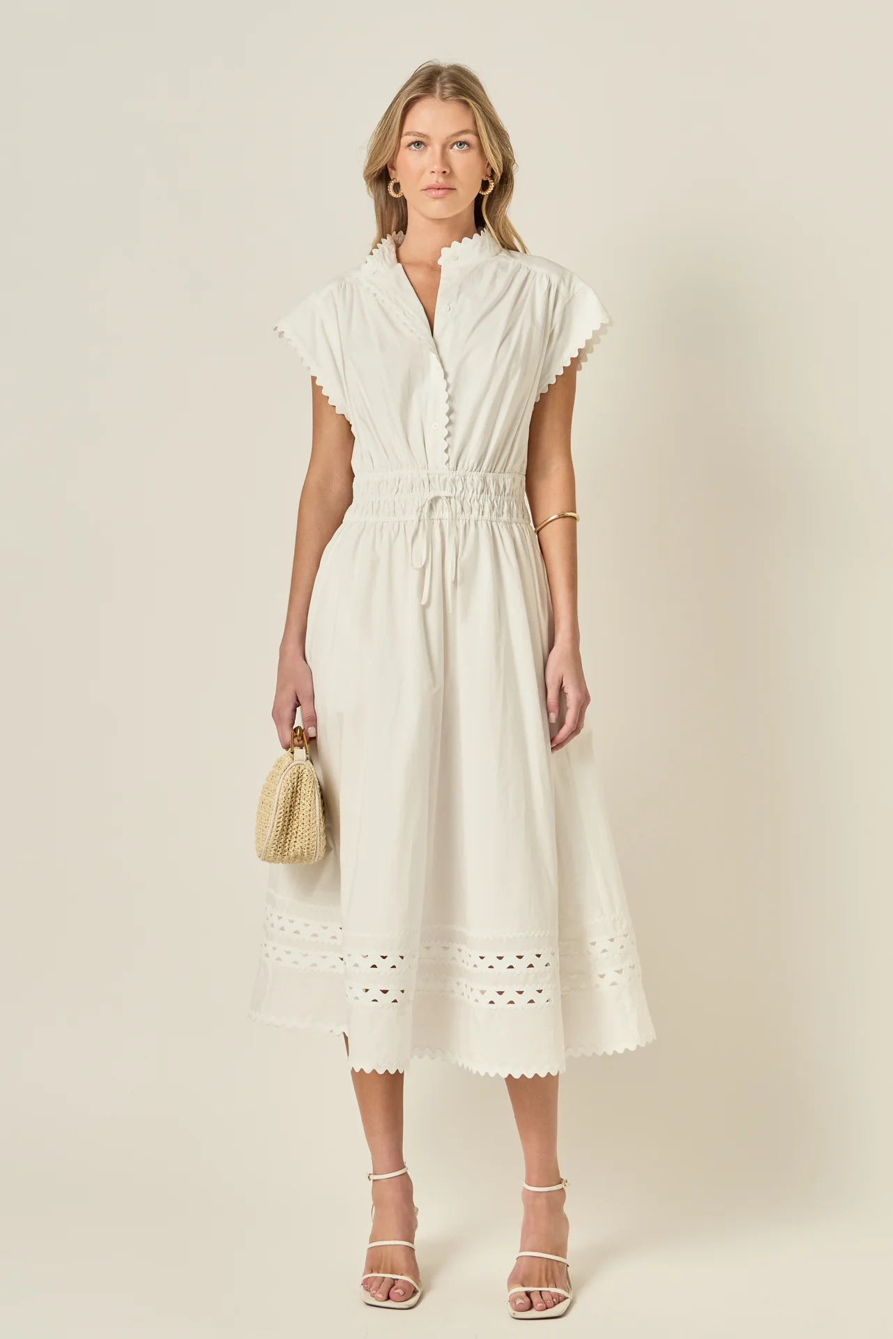 Scallop Ric Rac Midi Dress - Image 7