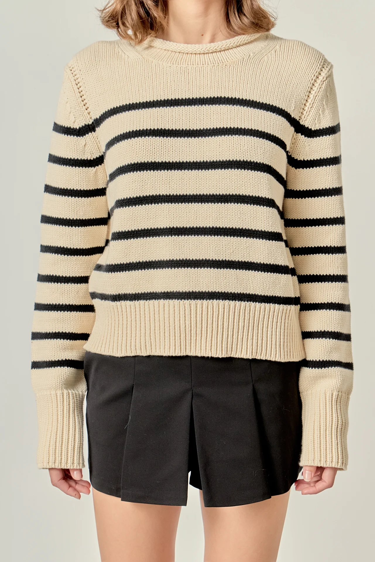 Rollneck Sweater in Stripe - Image 2