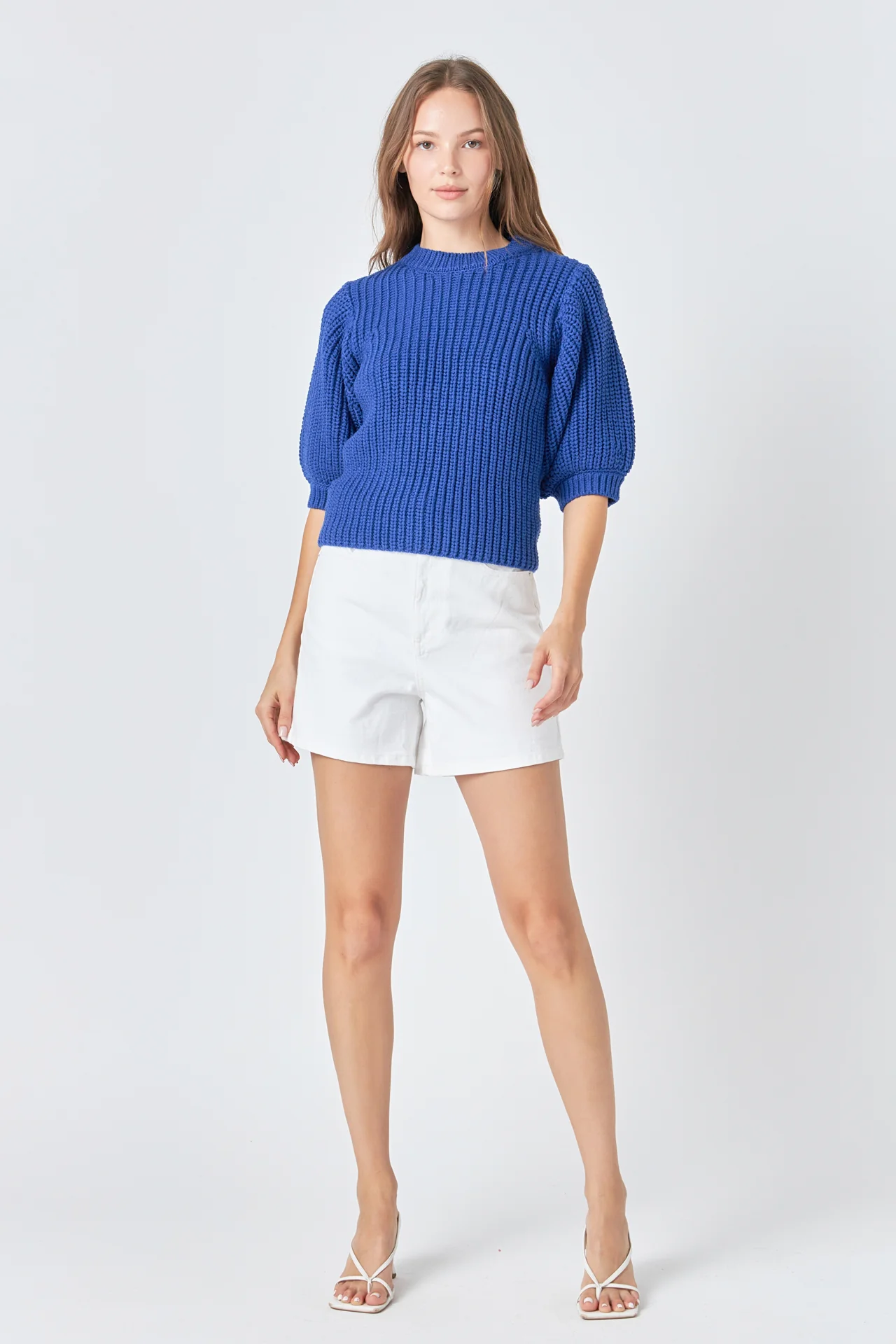 Round-neck Short Sleeve Knit Sweater - Image 6