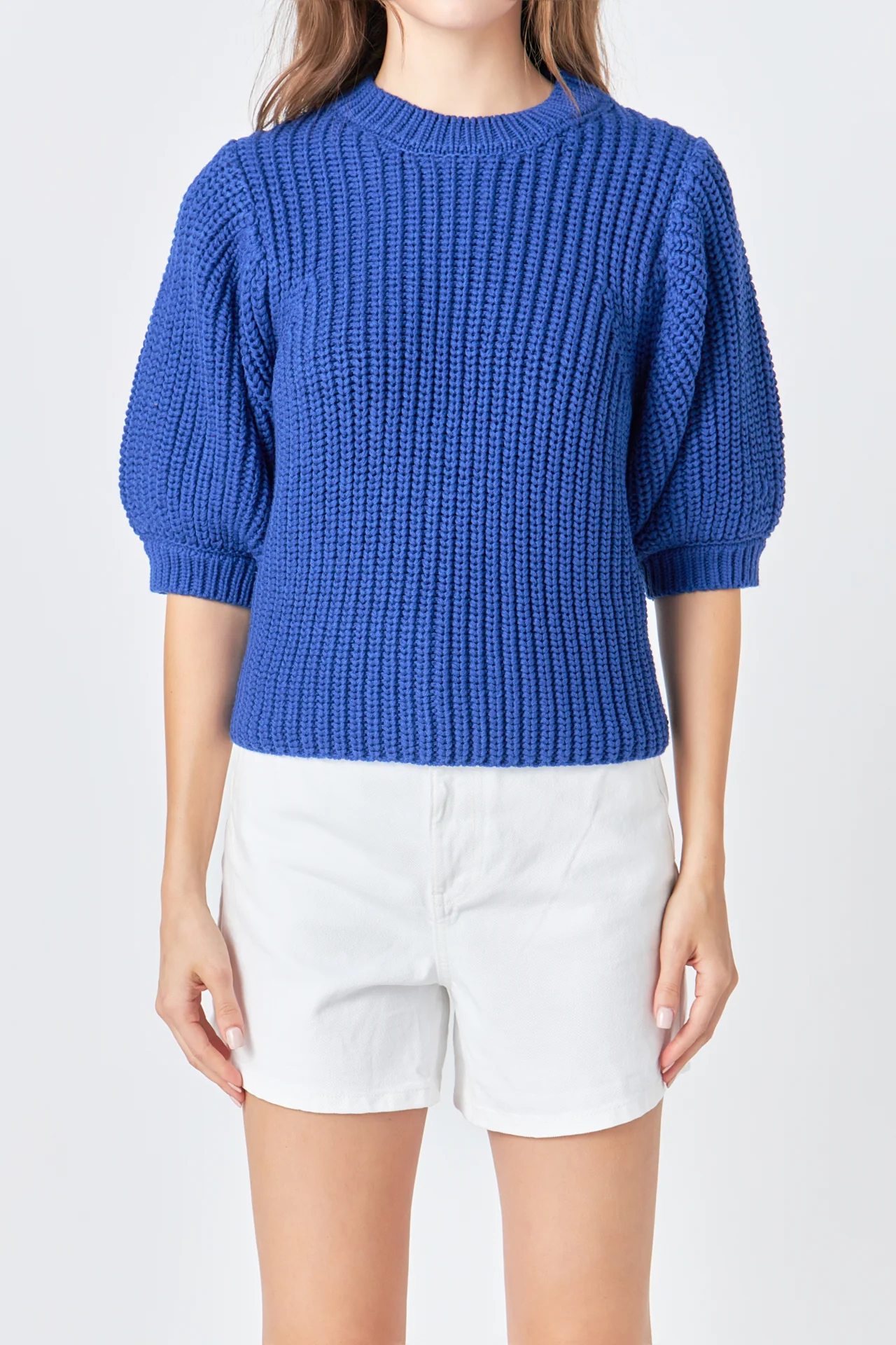 Round-neck Short Sleeve Knit Sweater - Image 7