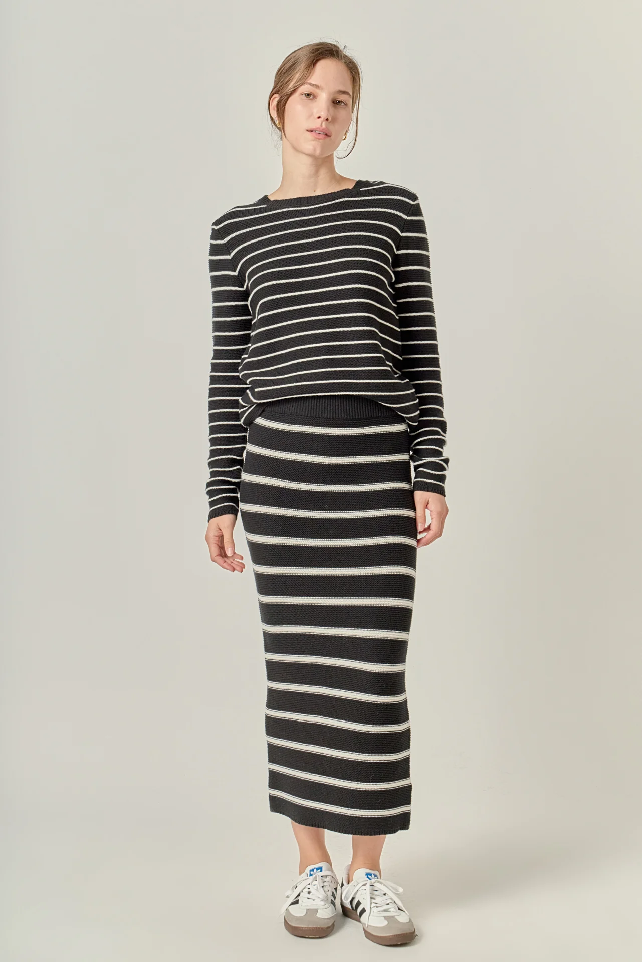 Round-Neck Striped Sweater - Image 11