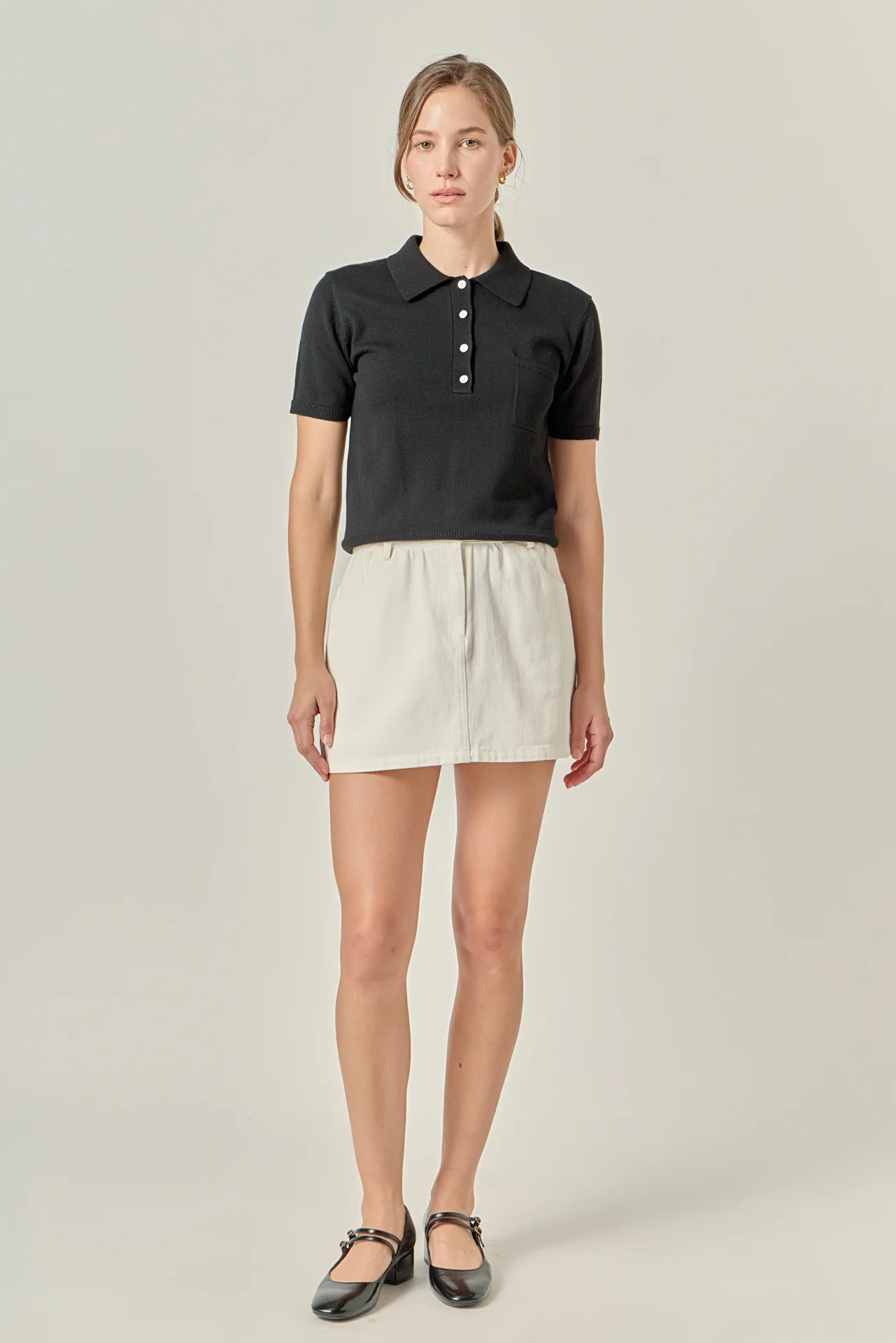 Ruffle Denim Skort - Image 10