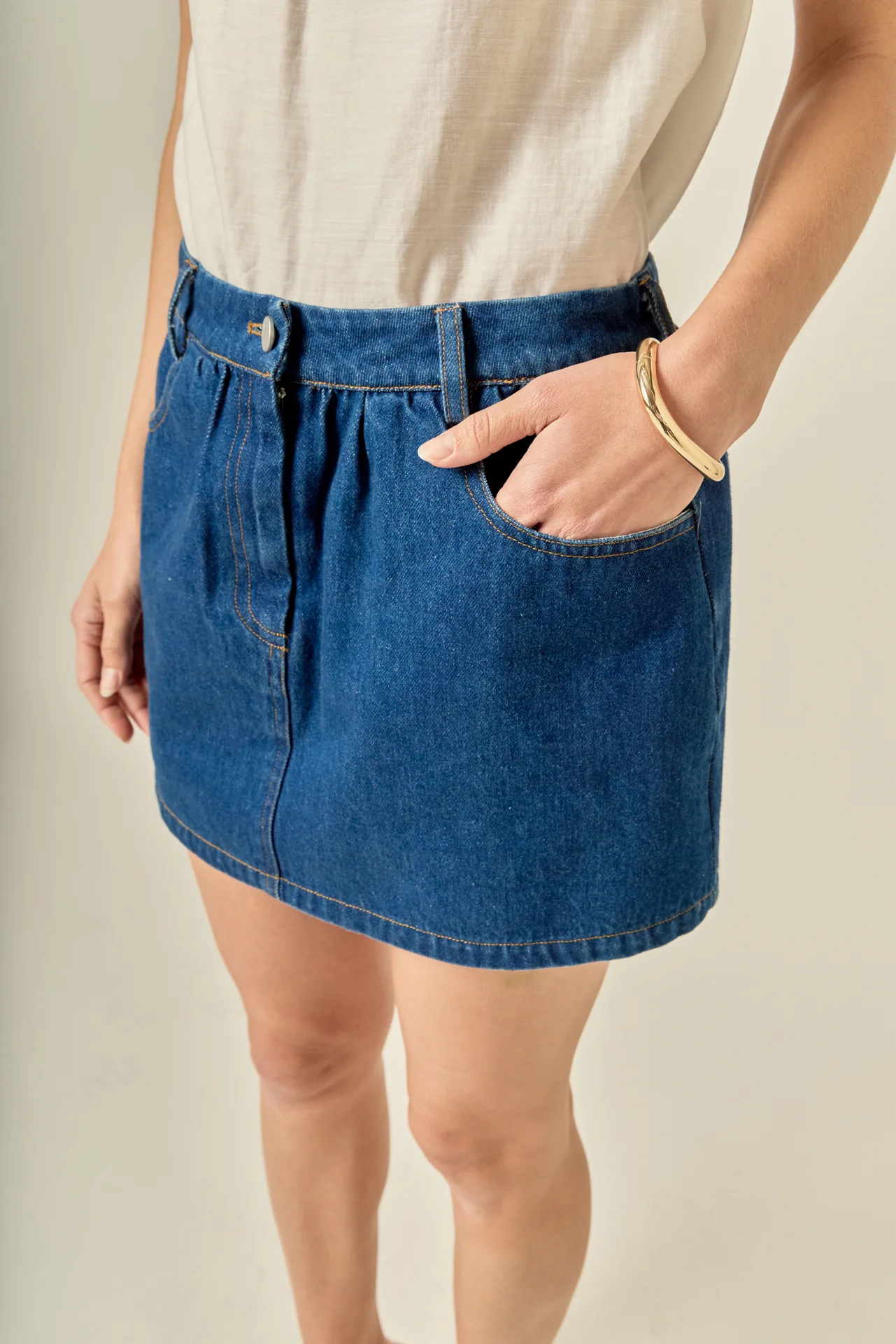 Ruffle Denim Skort - Image 12