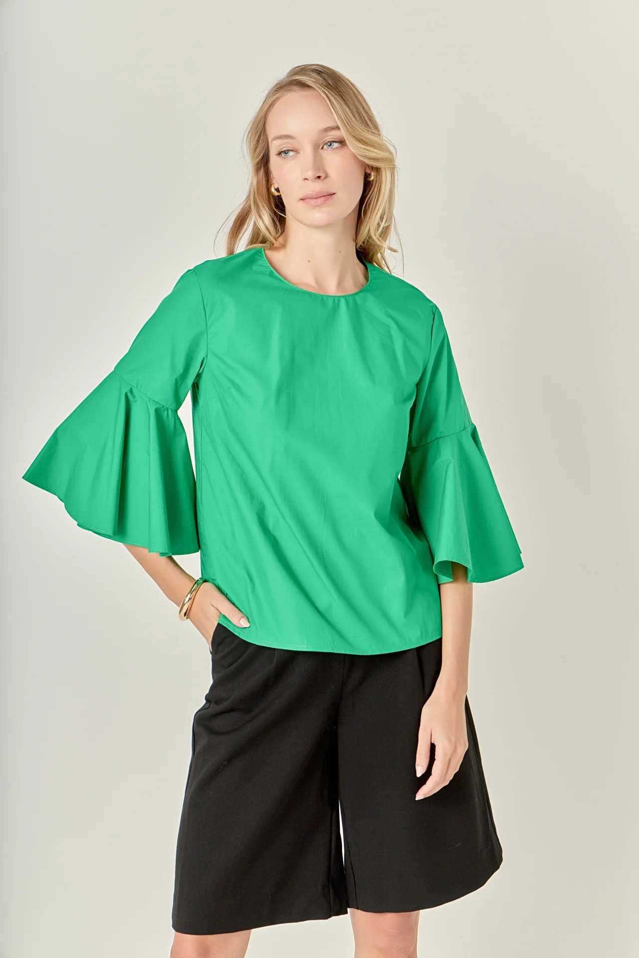 Ruffled Cotton Blend Top - Image 10