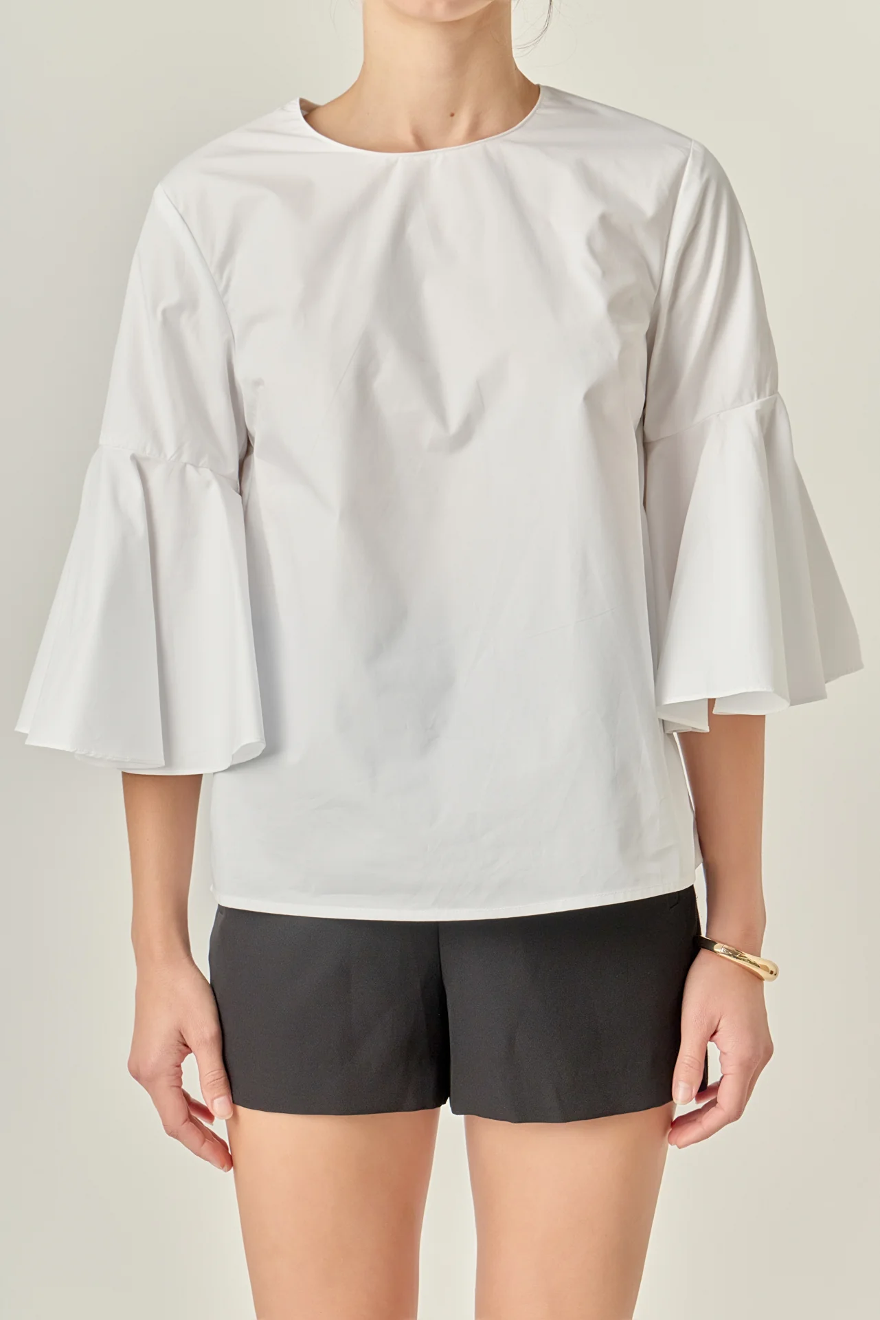 Ruffled Cotton Blend Top - Image 12