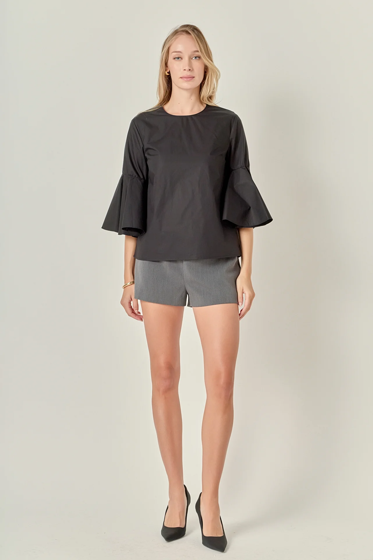 Ruffled Cotton Blend Top - Image 18