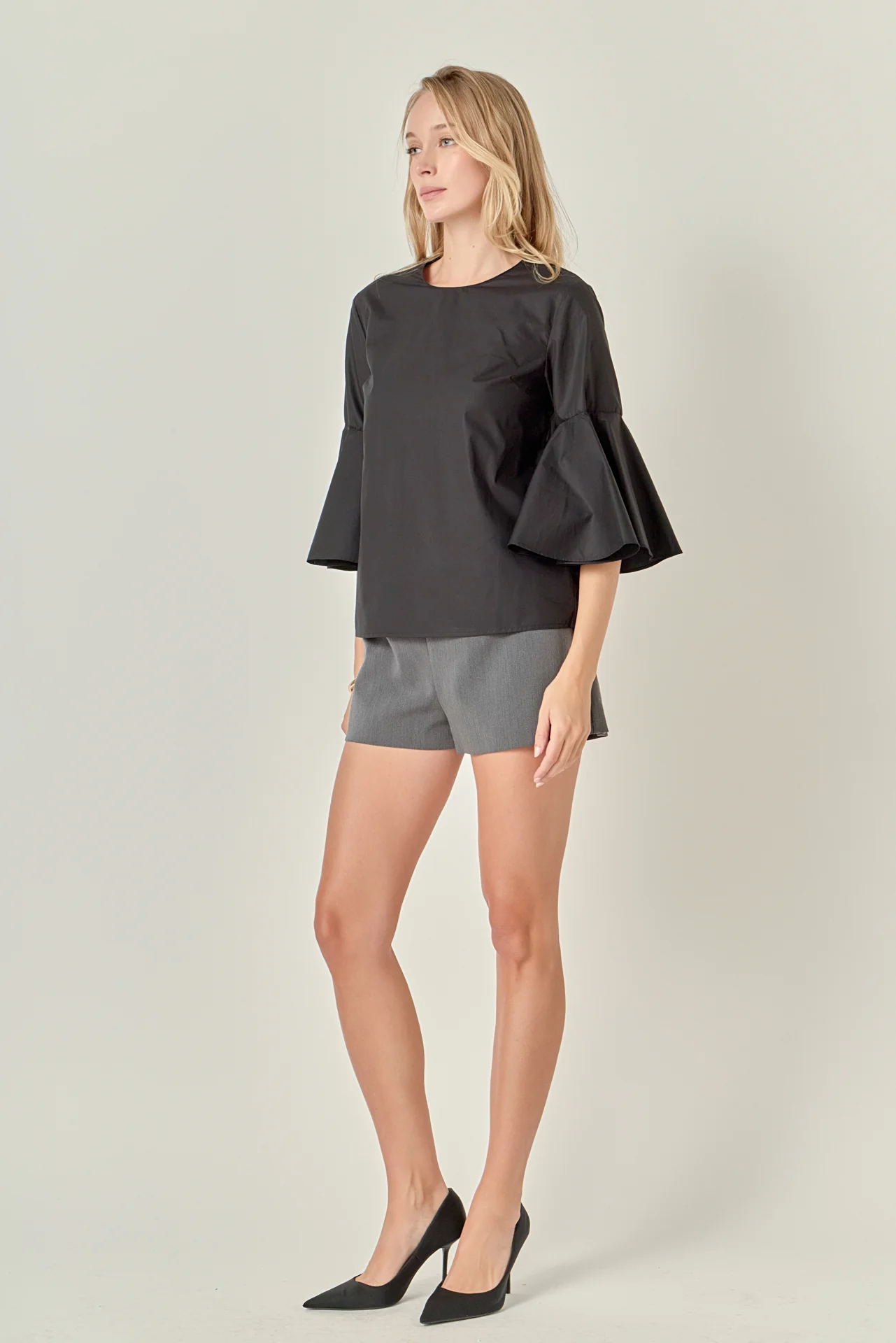 Ruffled Cotton Blend Top - Image 19