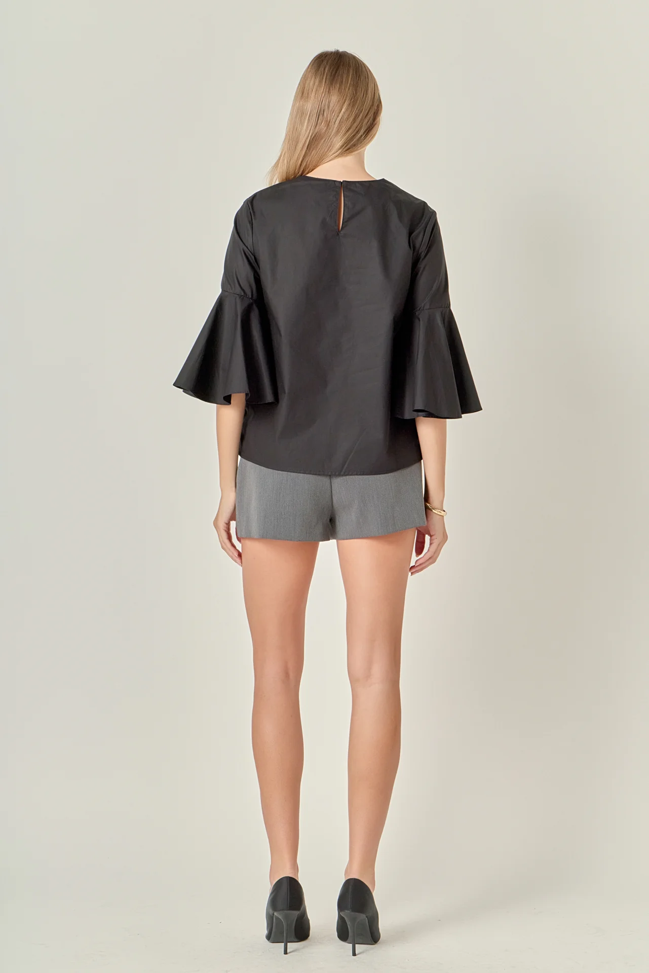 Ruffled Cotton Blend Top - Image 20