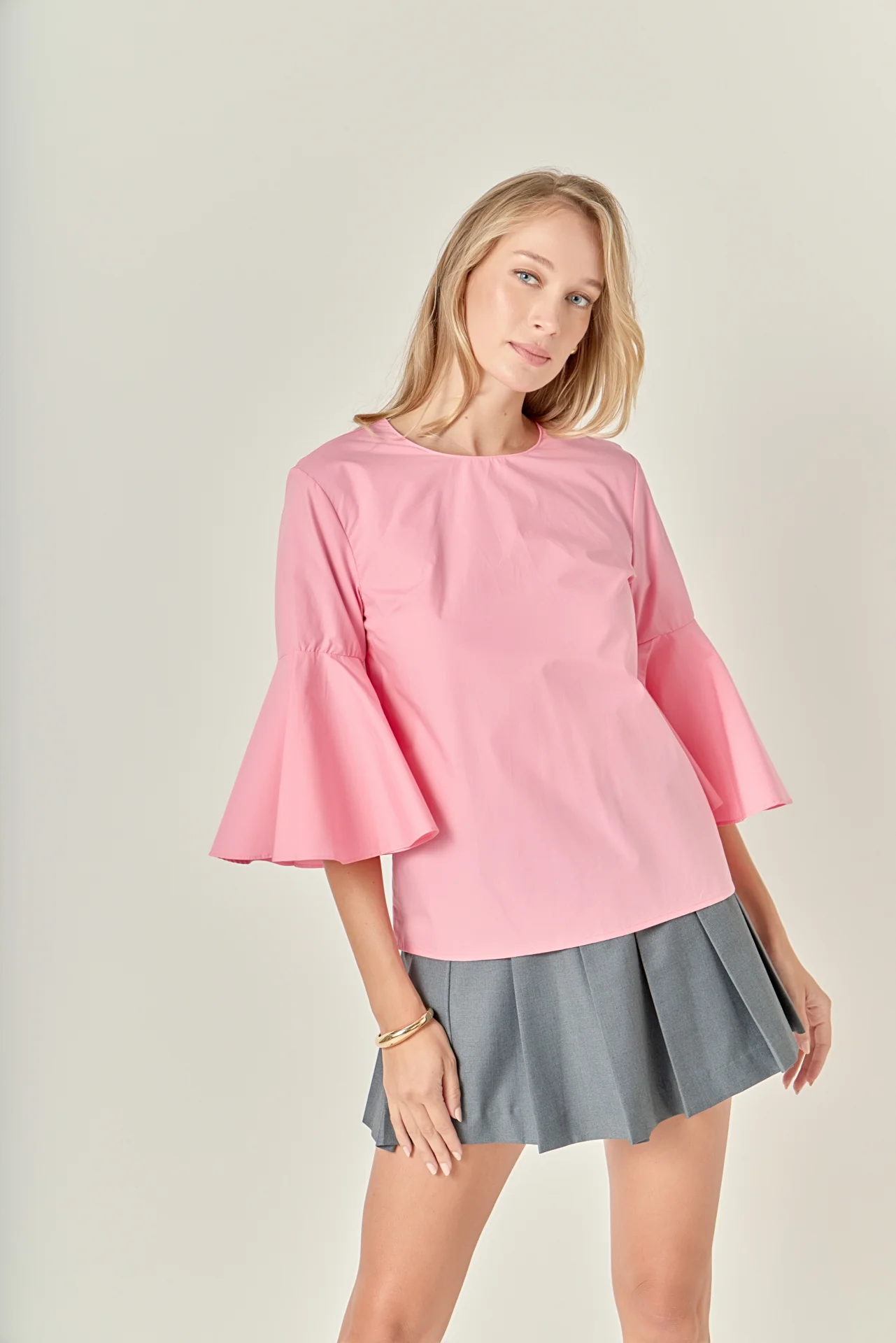 Ruffled Cotton Blend Top - Image 5