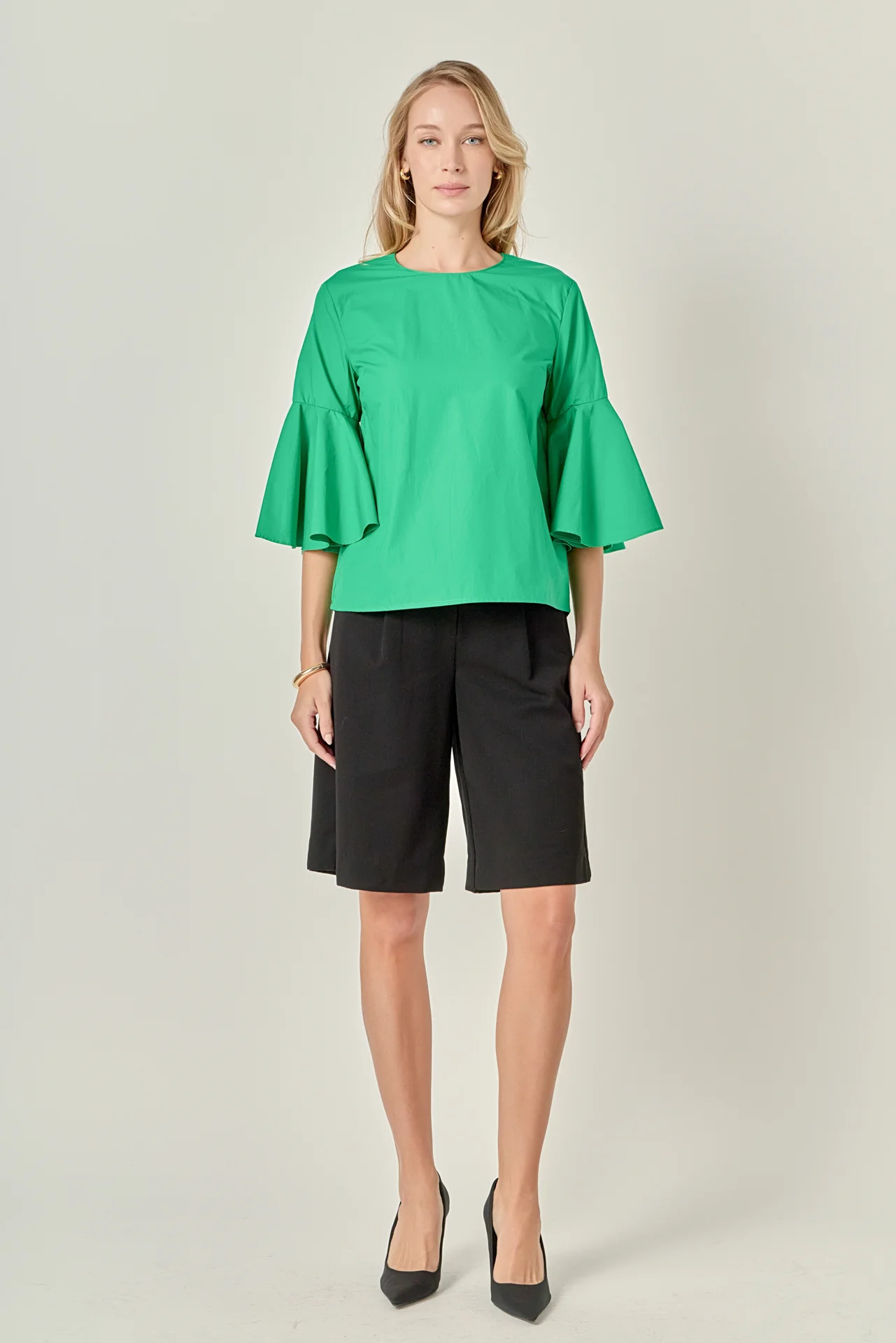 Ruffled Cotton Blend Top - Image 6