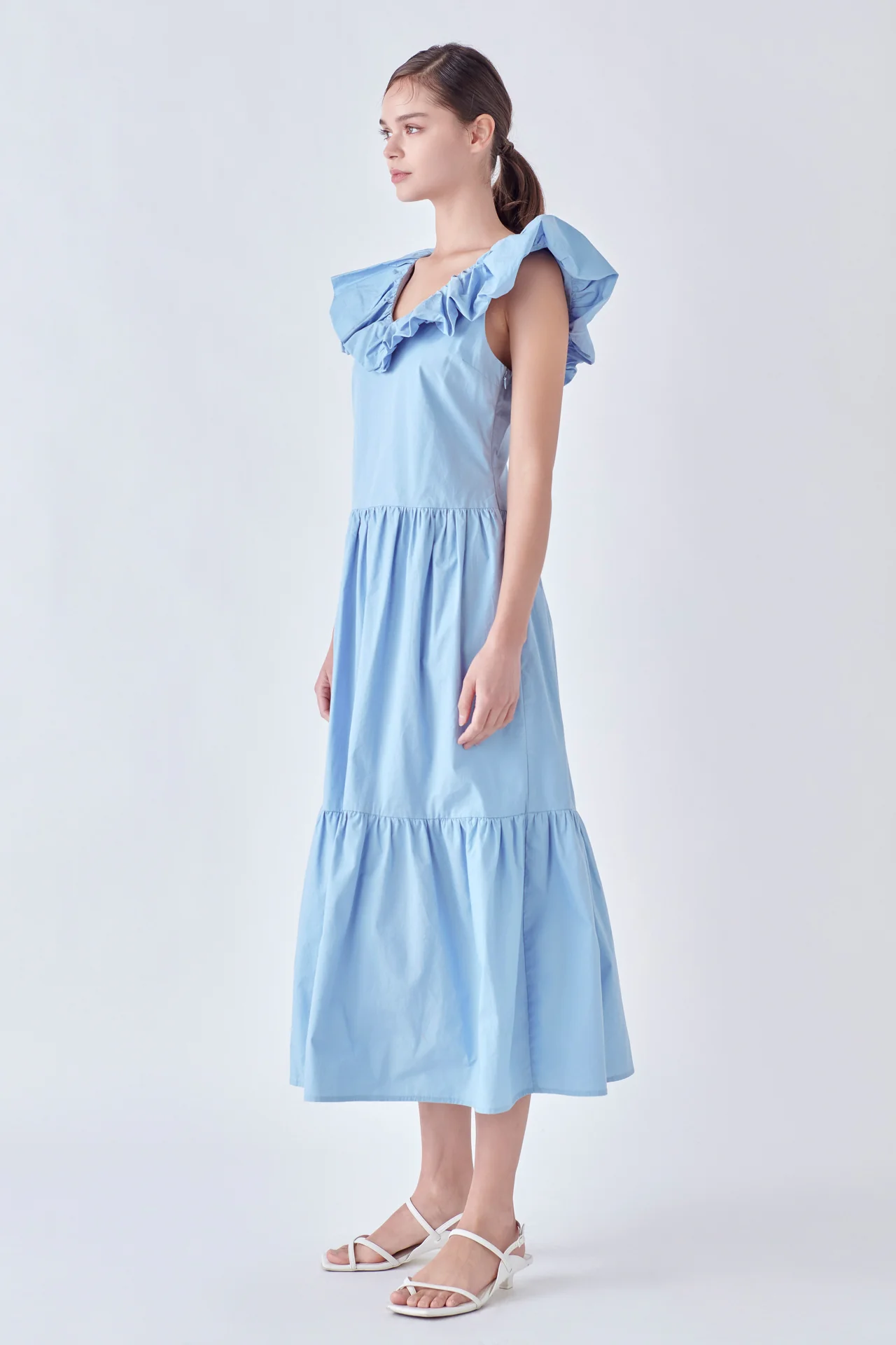 Ruffled Midi Dress - Image 3