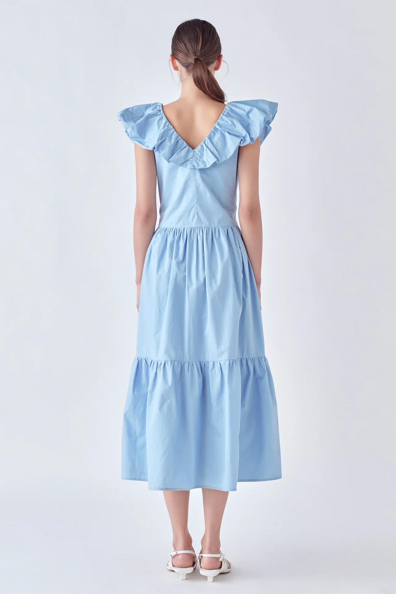 Ruffled Midi Dress - Image 4