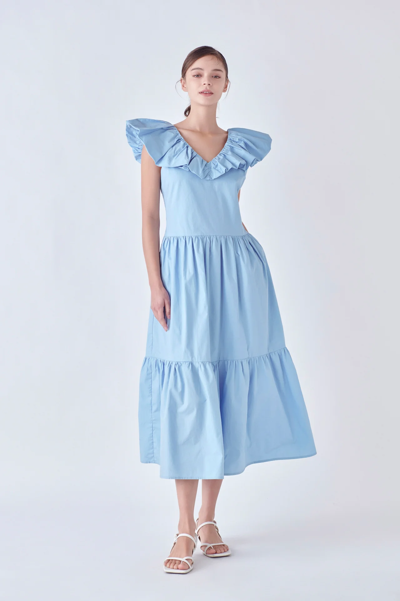 Ruffled Midi Dress - Image 5